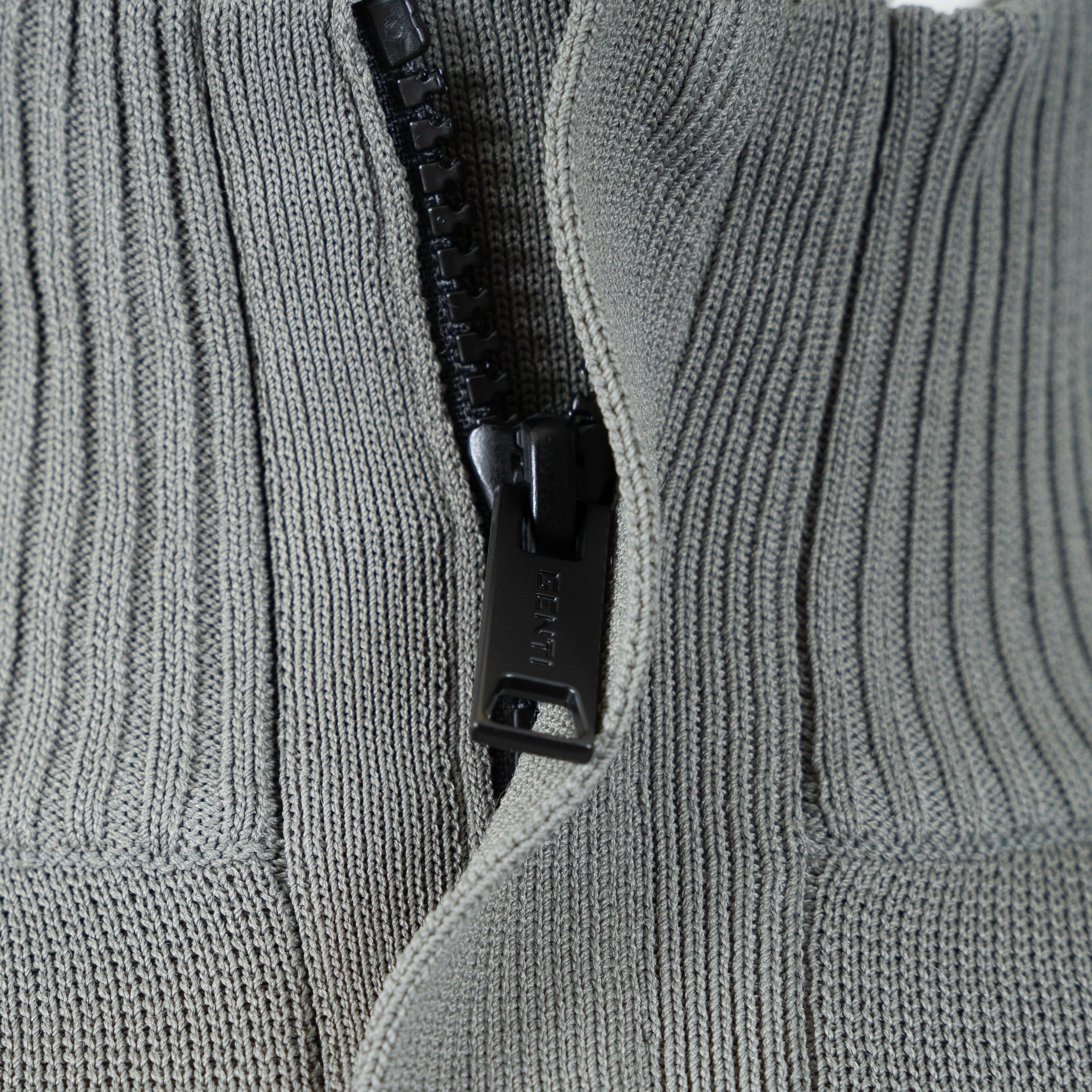 Genti Technische Trui met Rits Sagegroen | Cool Dry