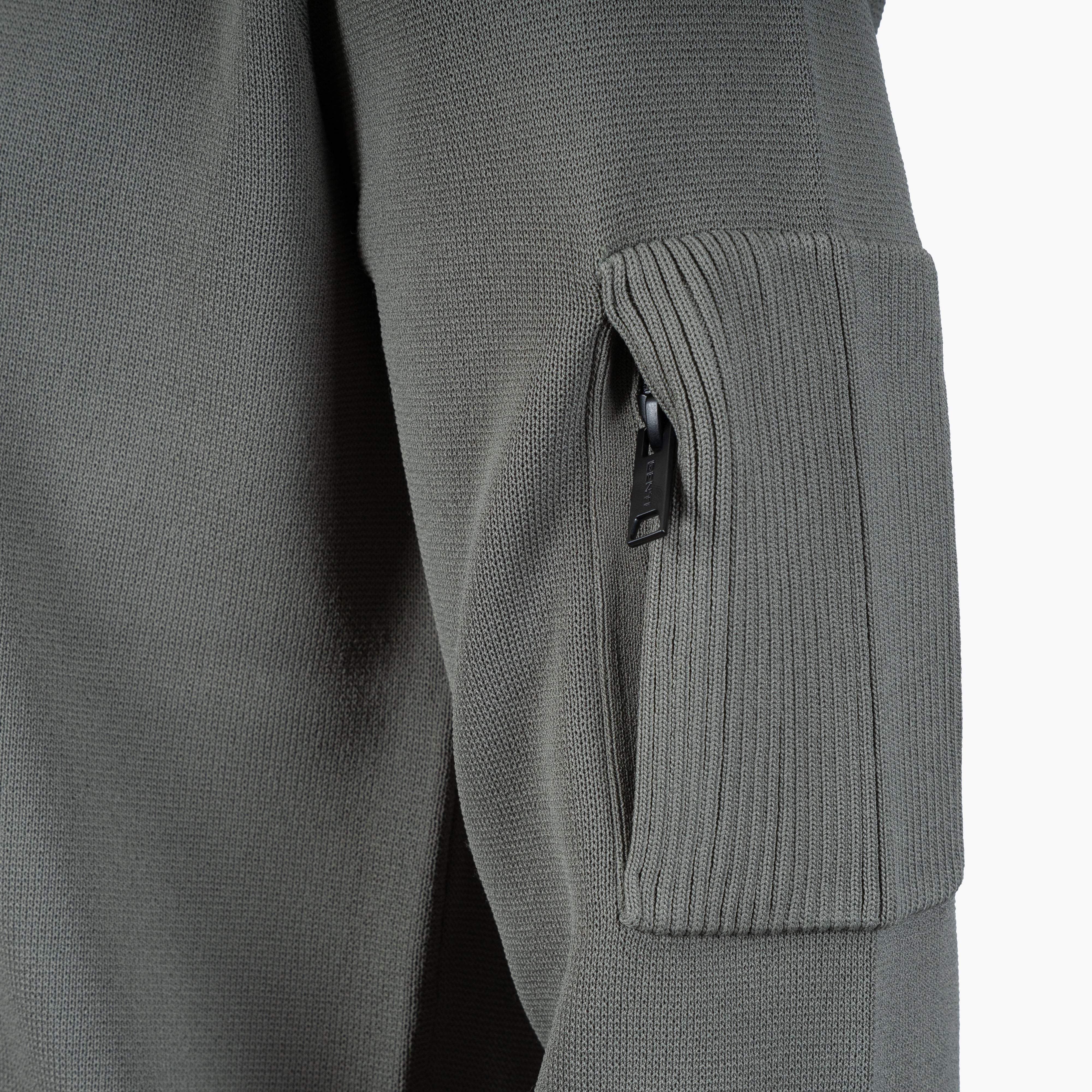 Genti Technische Trui met Rits Sagegroen | Cool Dry
