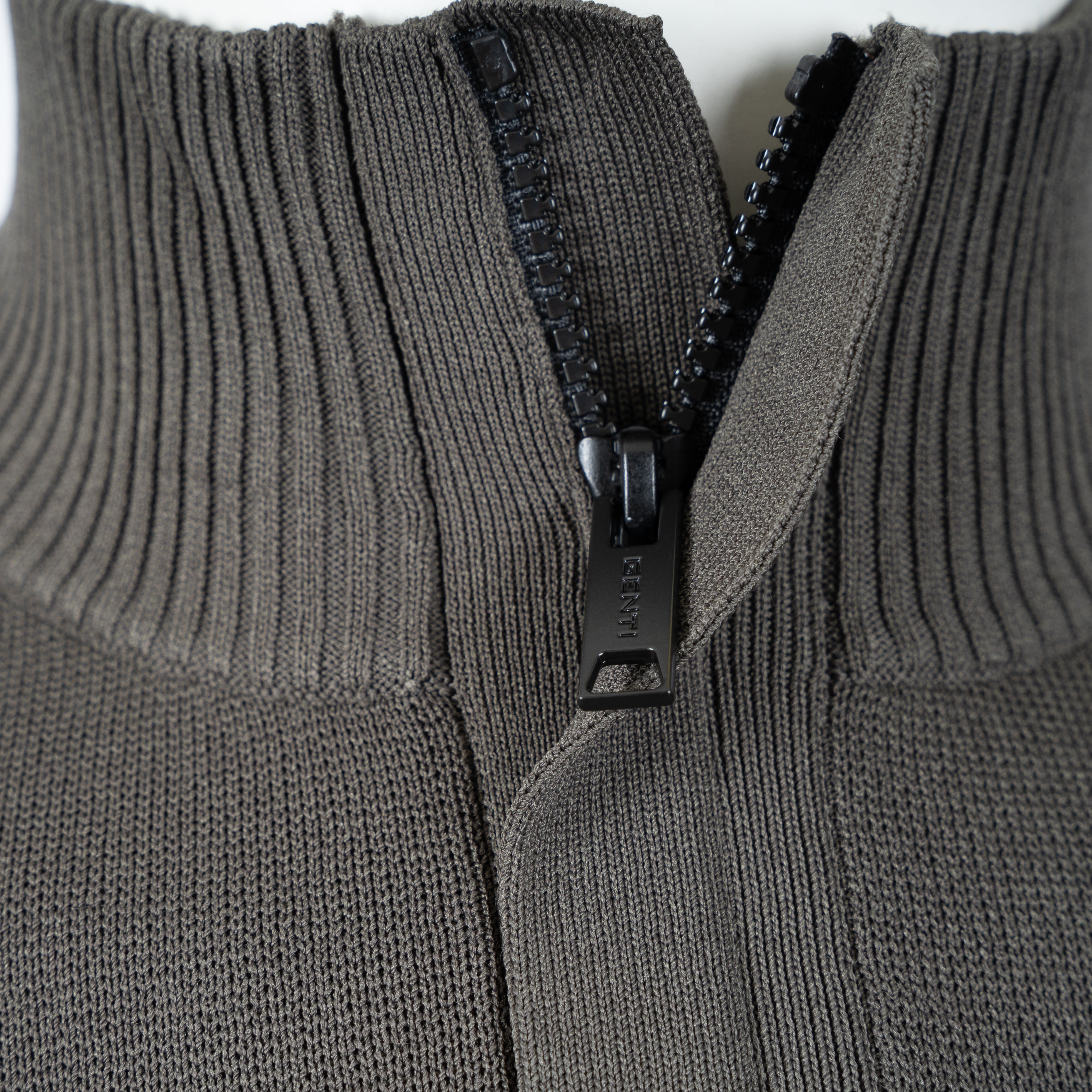 Genti Technische Trui met Rits Groen | Cool Dry