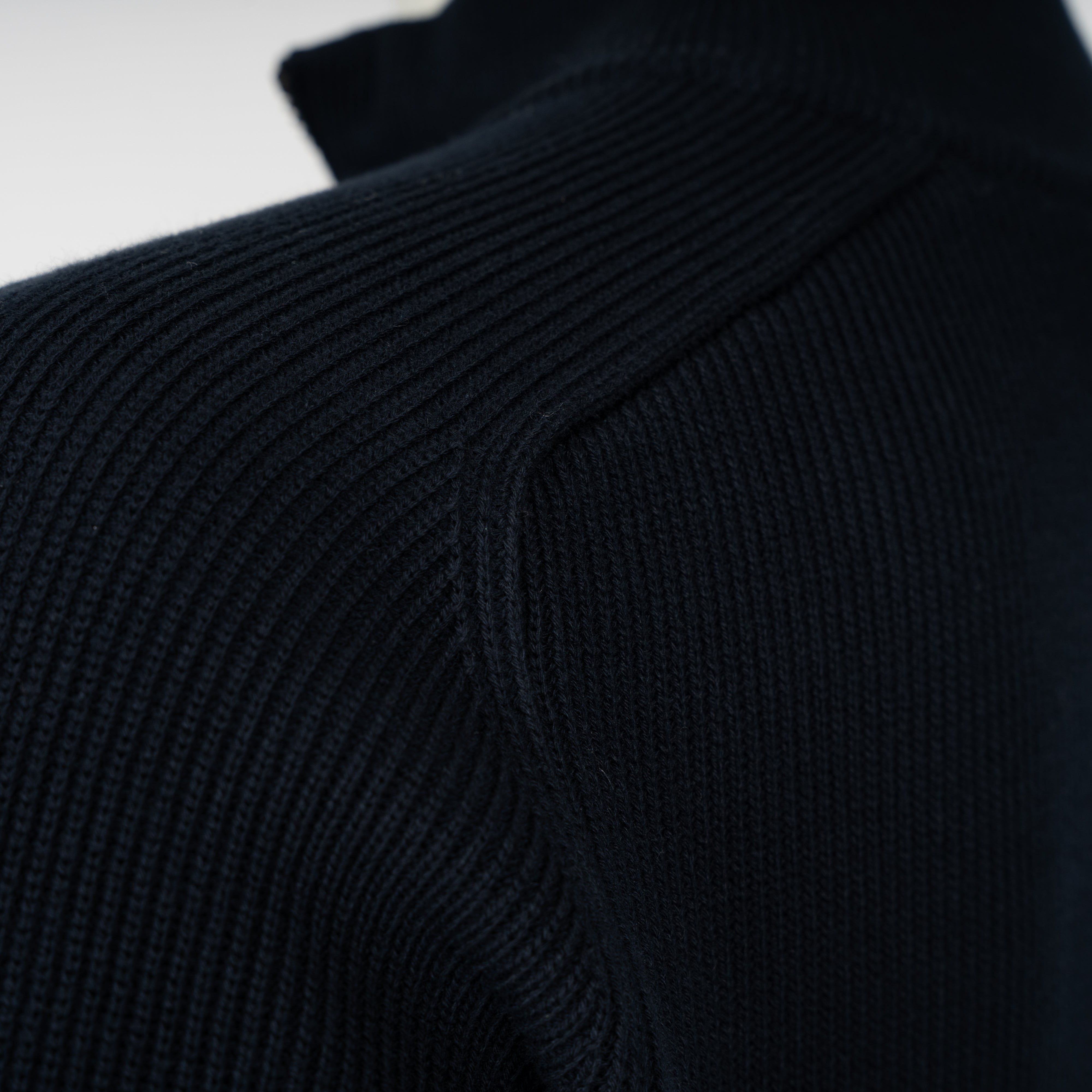 Stone Island Gebreide Trui met Rits Donkerblauw | Soft Organic Cotton