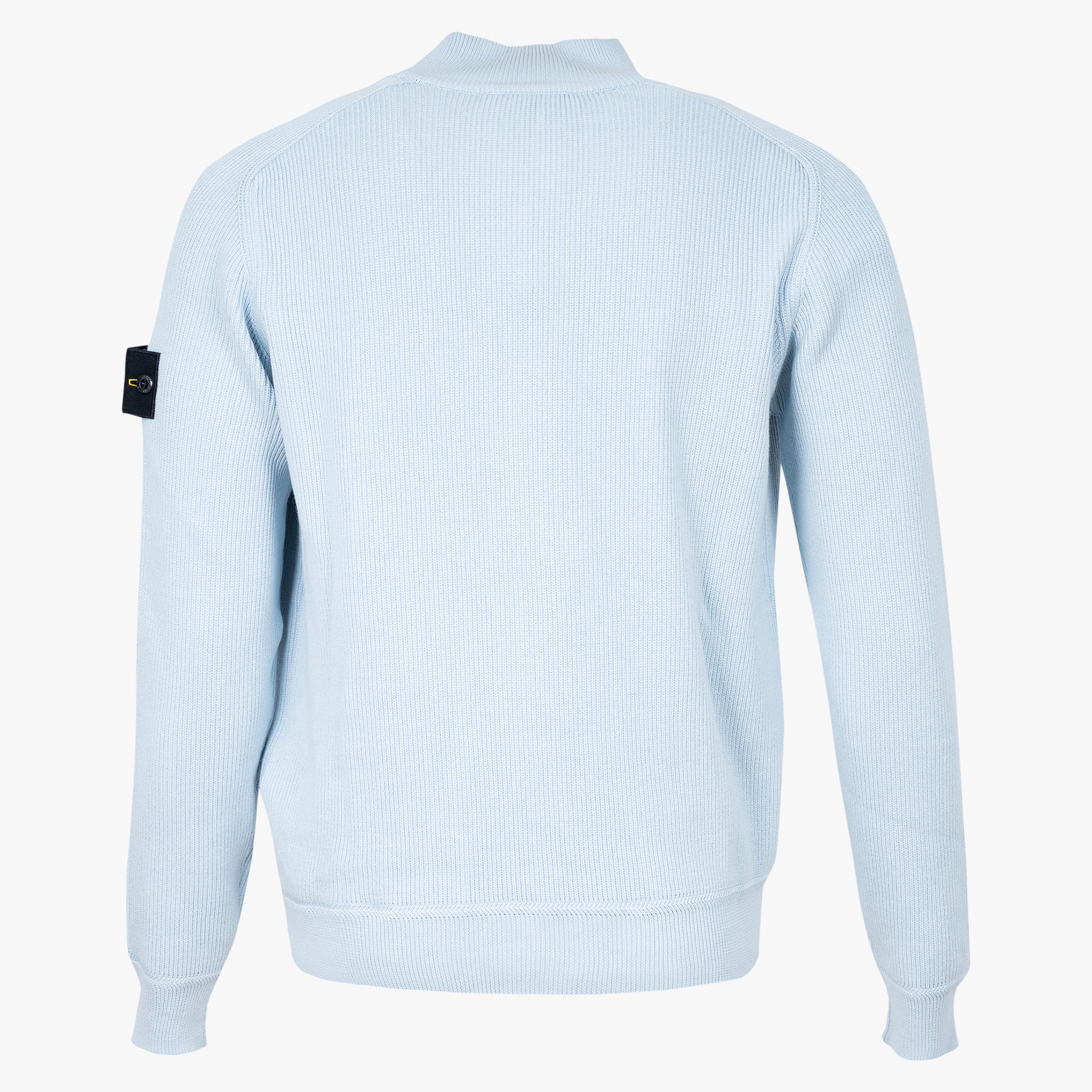 Stone Island Gebreide Trui met Rits Lichtblauw | Soft Organic Cotton