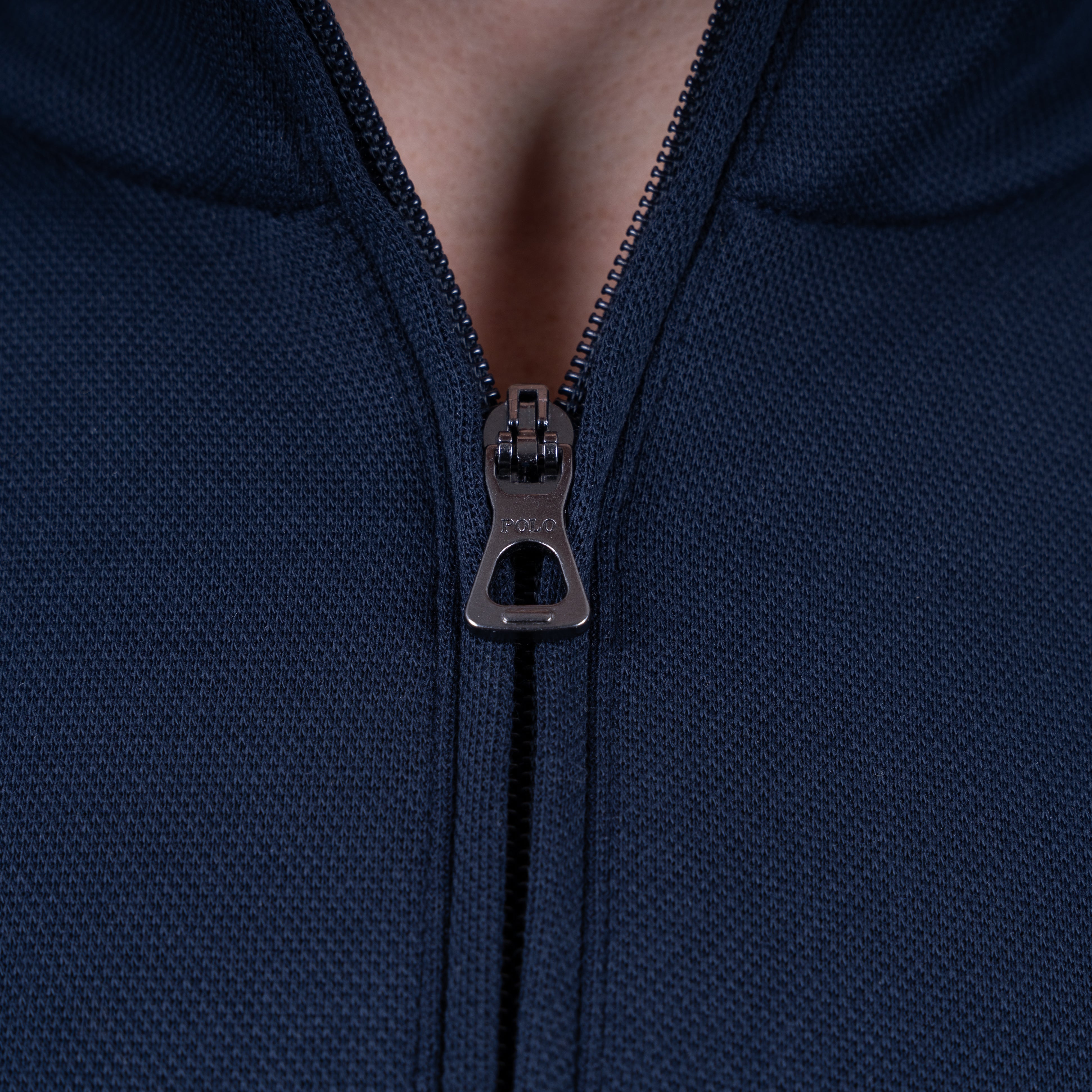 Ralph Lauren Gebreide Trui met Rits Blauw | Double-Knit