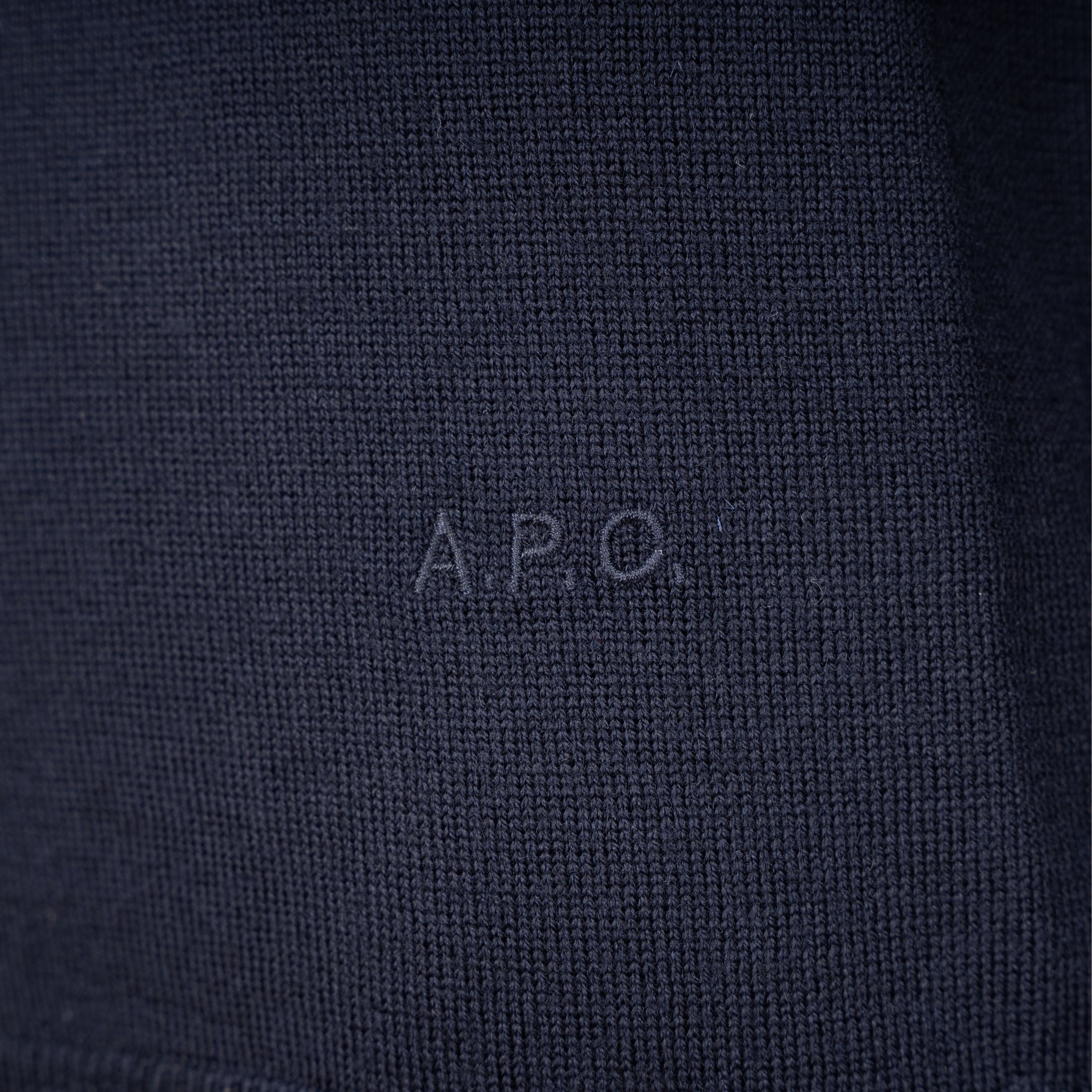A.P.C. Gebreide Polo Lange Mouw Blauw | Riou