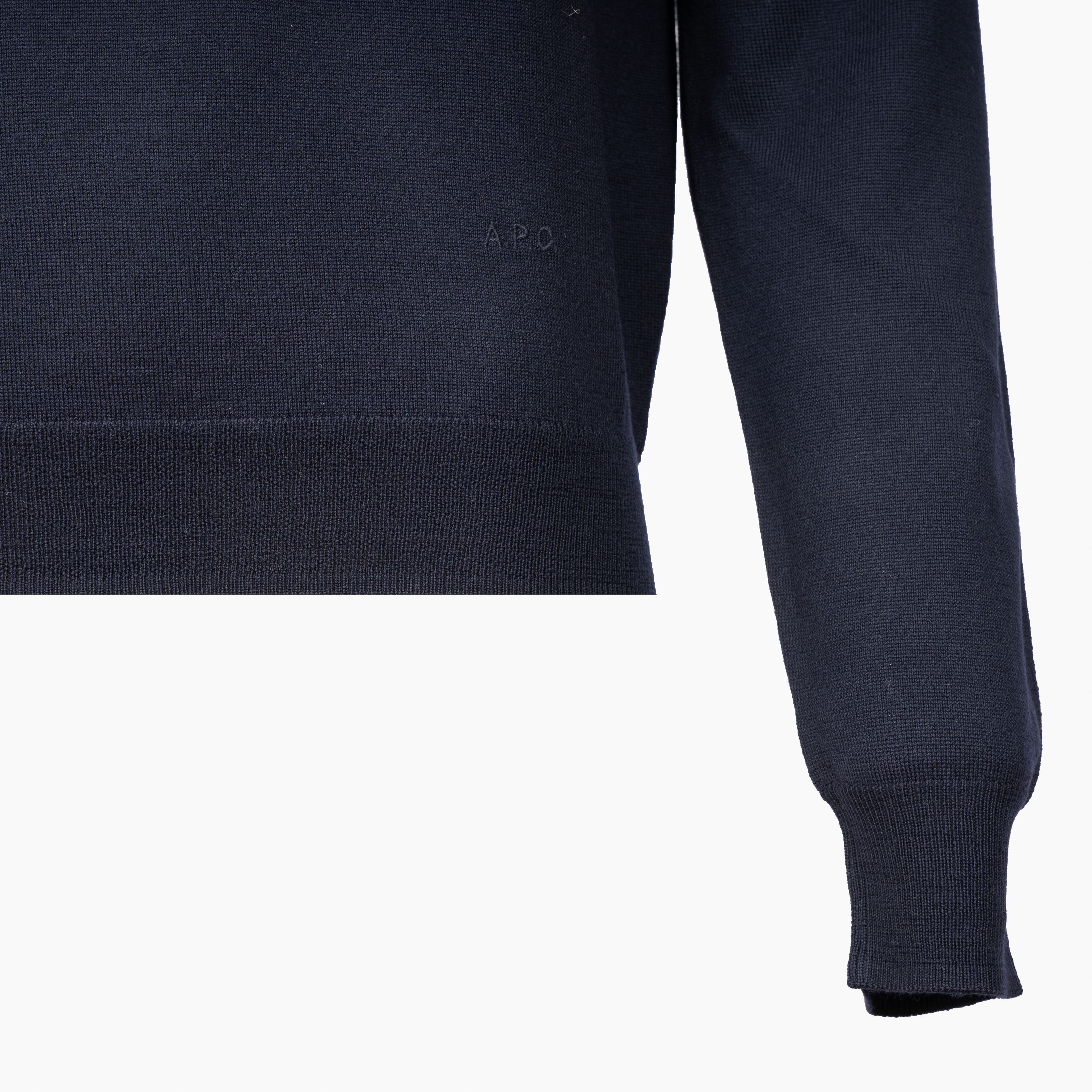 A.P.C. Gebreide Polo Lange Mouw Blauw | Riou
