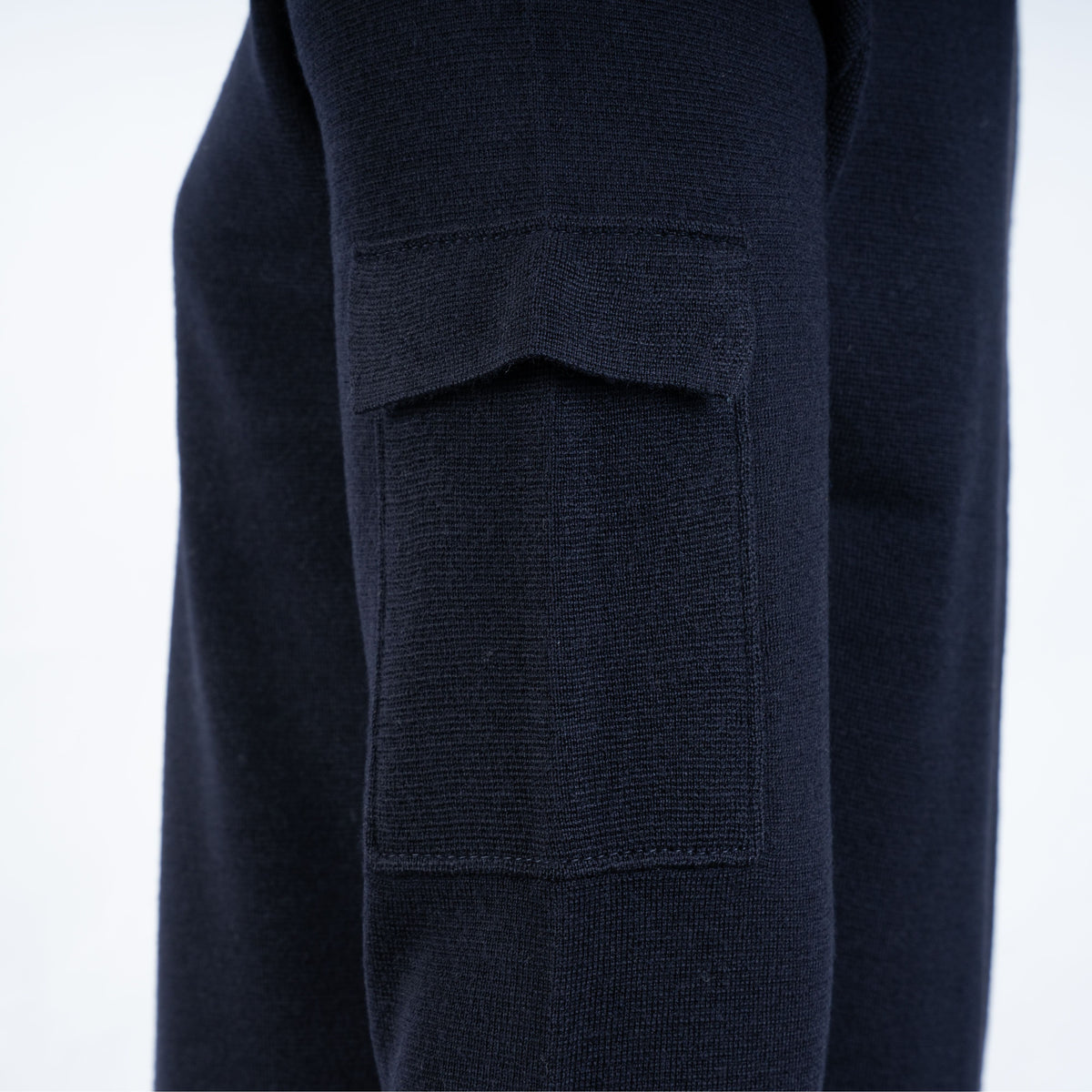 Genti Gebreide Trui met Knopenlijst Blauw | Wool