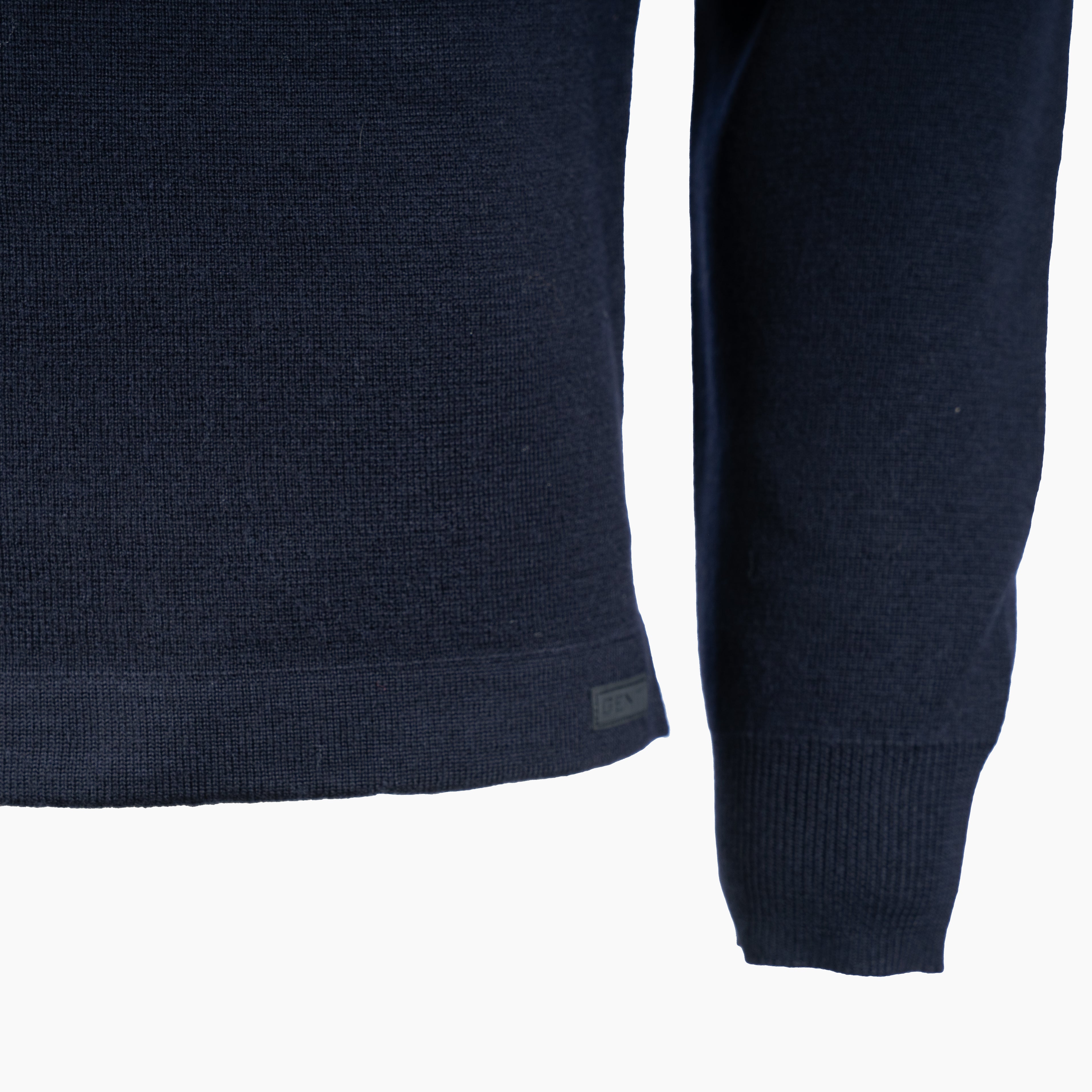 Genti Gebreide Trui met Knopenlijst Blauw | Wool