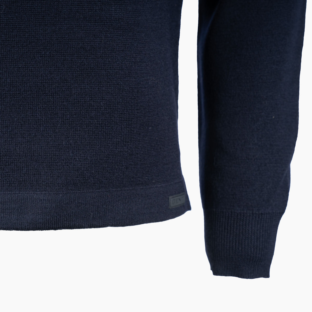 Genti Gebreide Trui met Knopenlijst Blauw | Wool