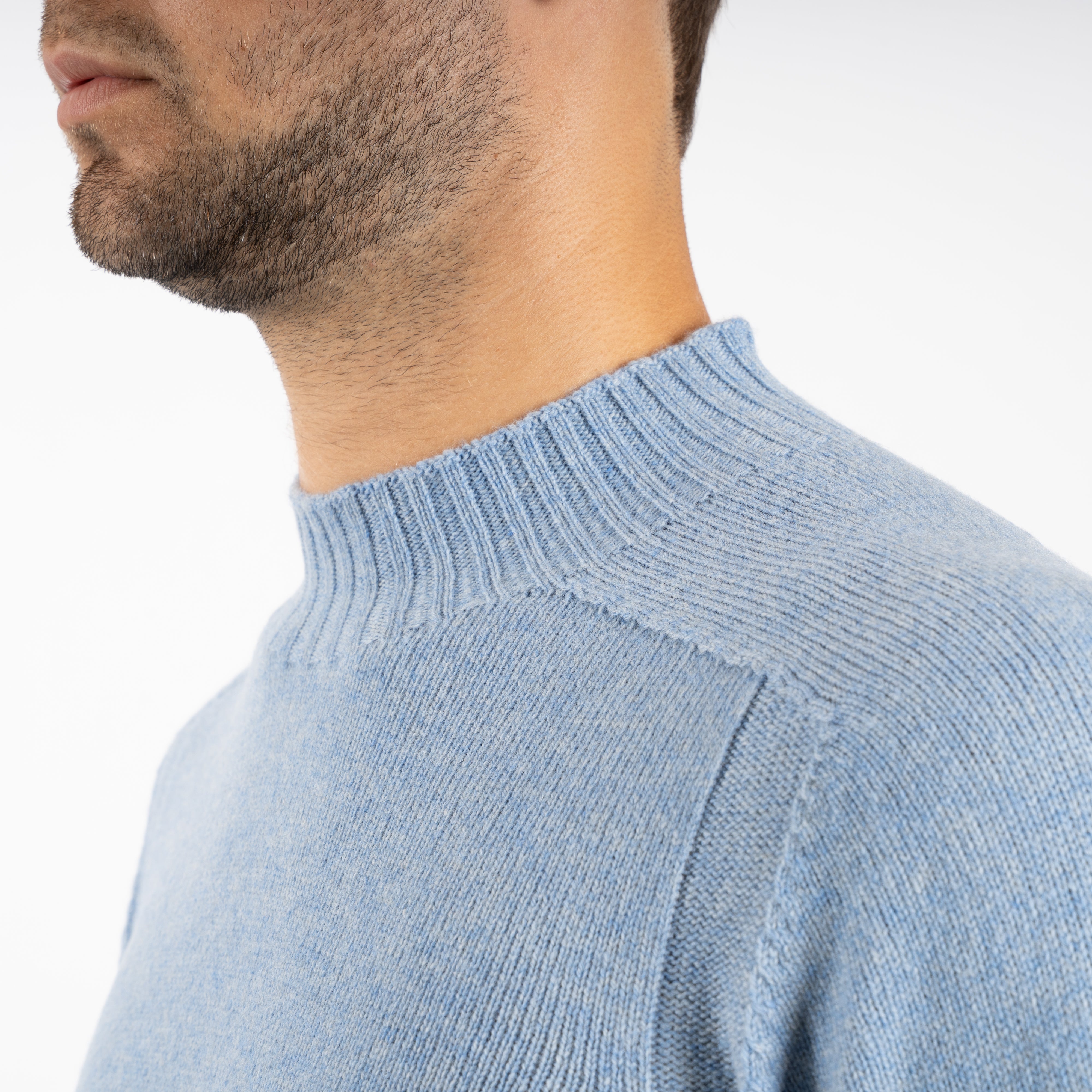 Gran Sasso Gebreide Turtleneck Trui Lichtblauw | Super Geelong