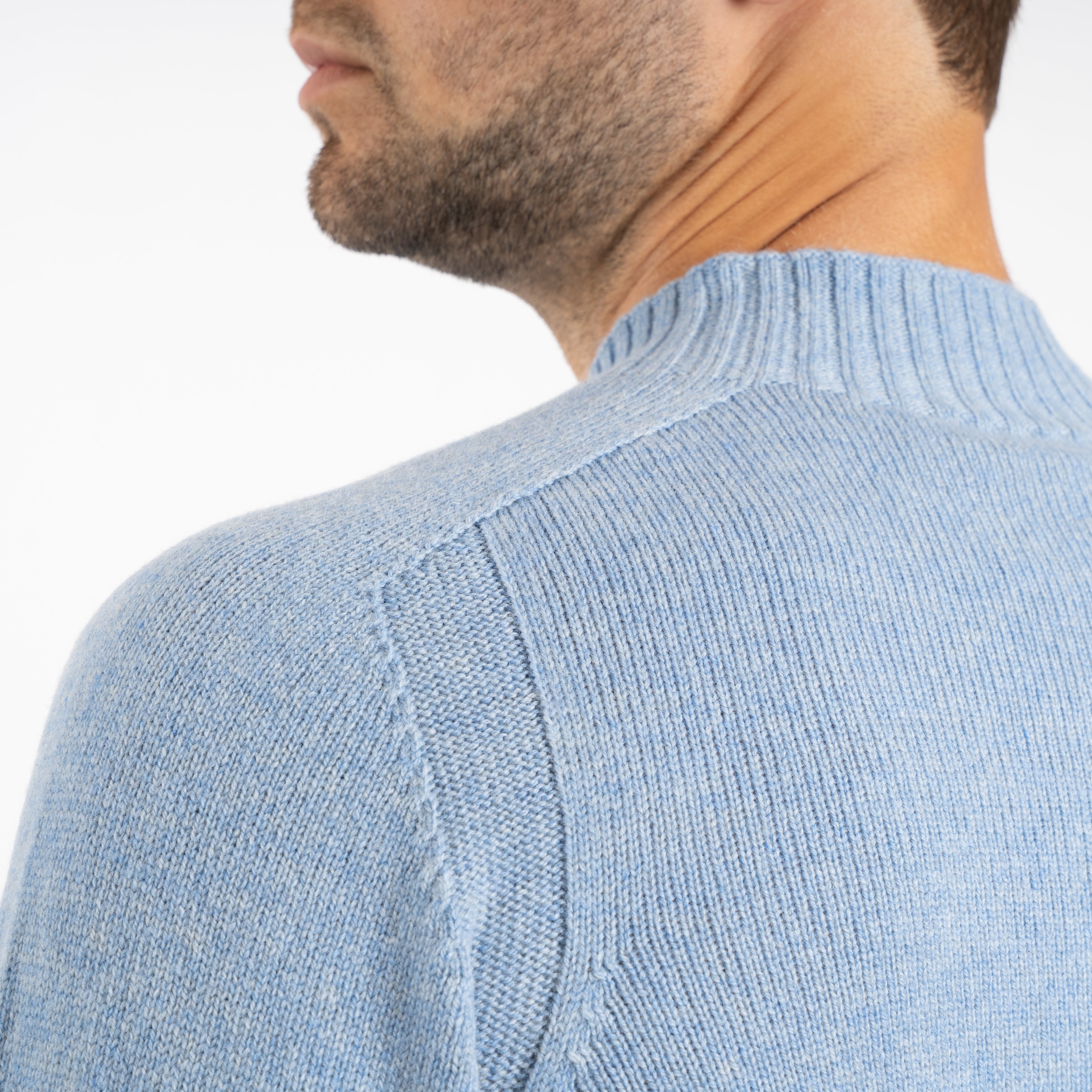 Gran Sasso Gebreide Turtleneck Trui Lichtblauw | Super Geelong