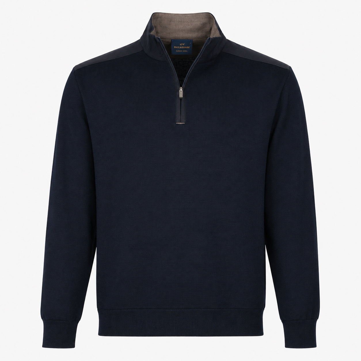 Paul & Shark Gebreide Trui met Rits Blauw | Summer Wool