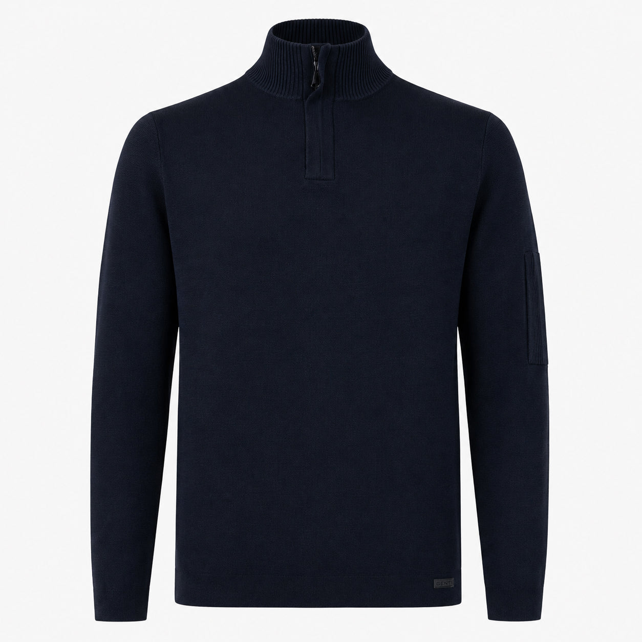 Genti Technische Trui met Rits Blauw | Cool Dry