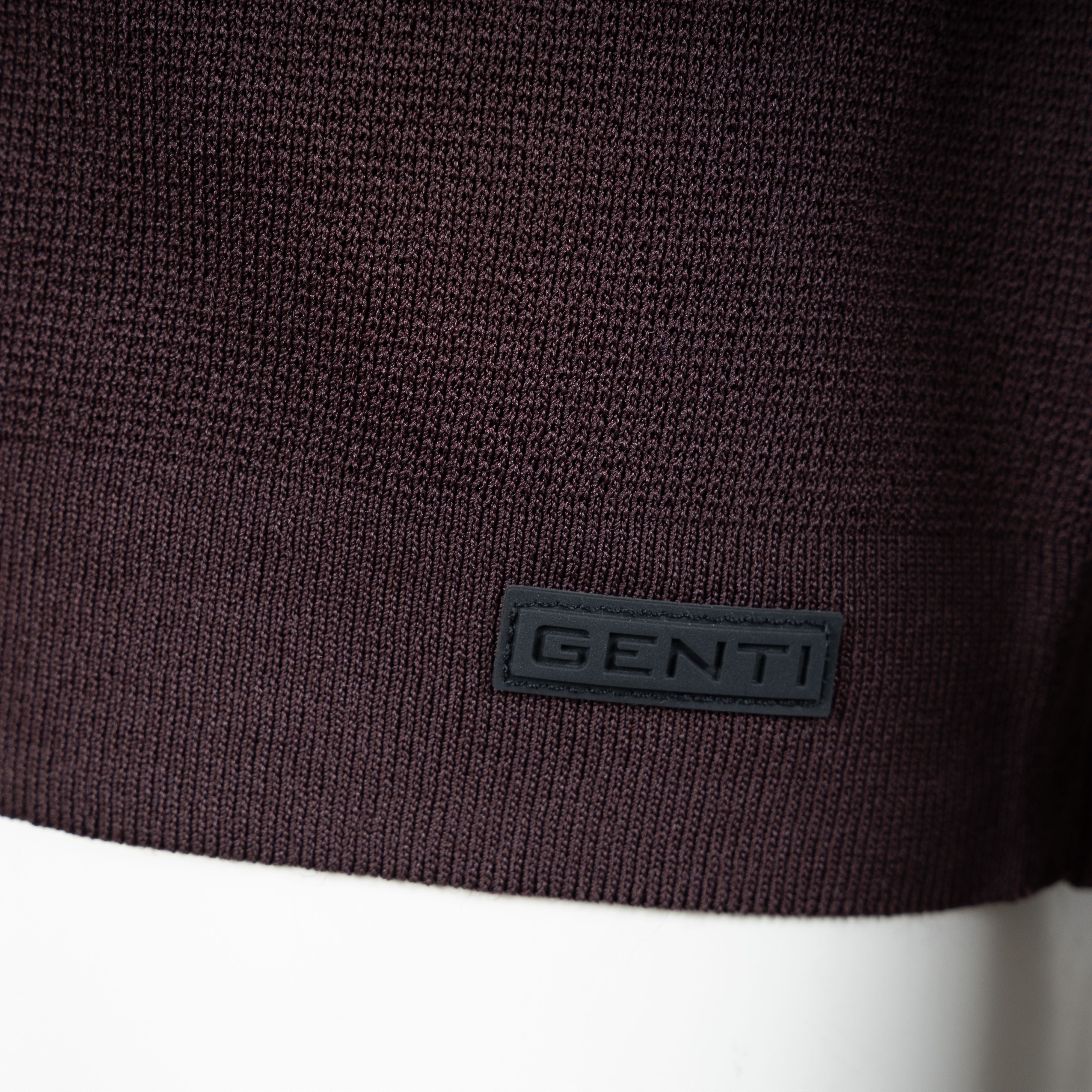 Genti Technische Trui met Rits Bordeaux Rood | Cool Dry