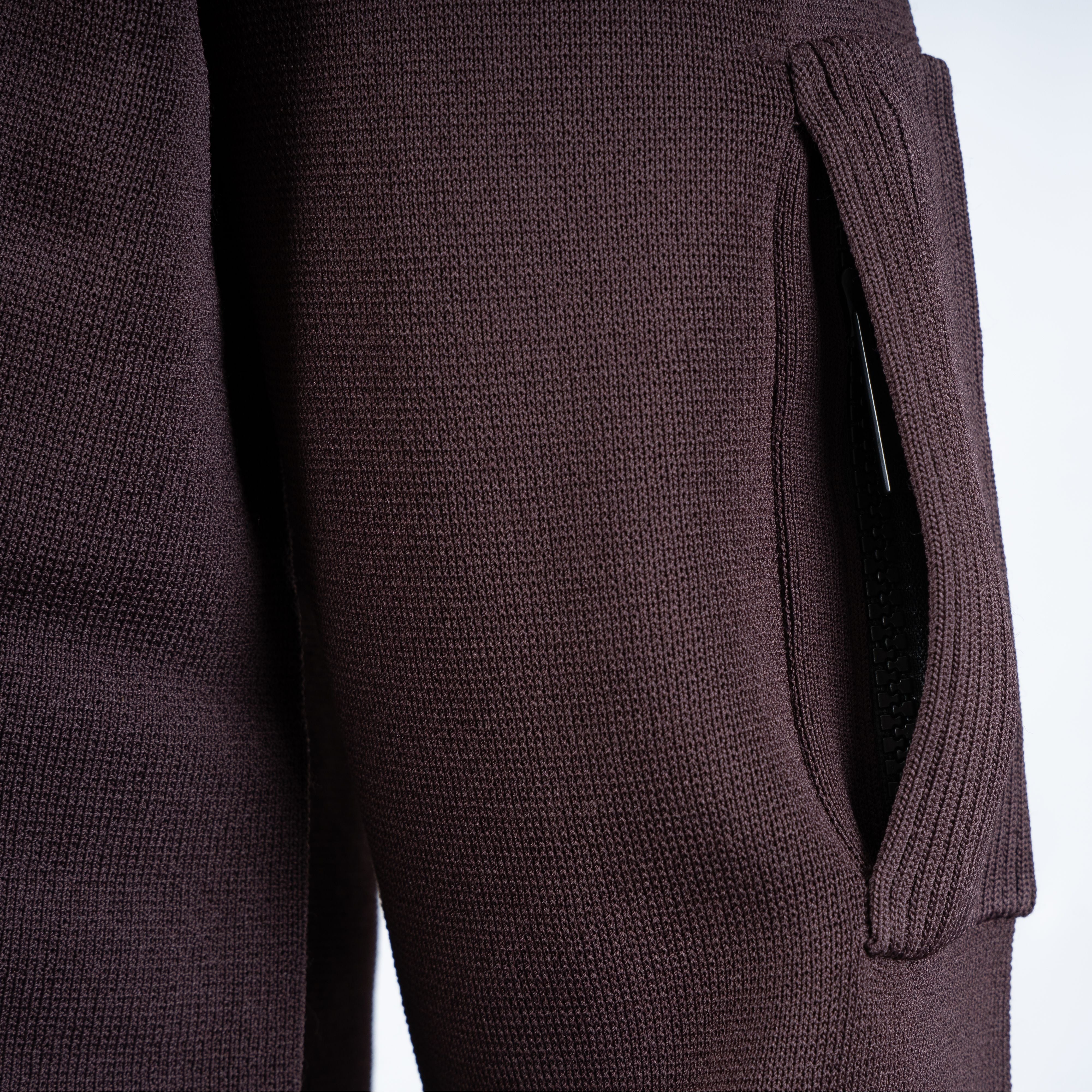 Genti Technische Trui met Rits Bordeaux Rood | Cool Dry