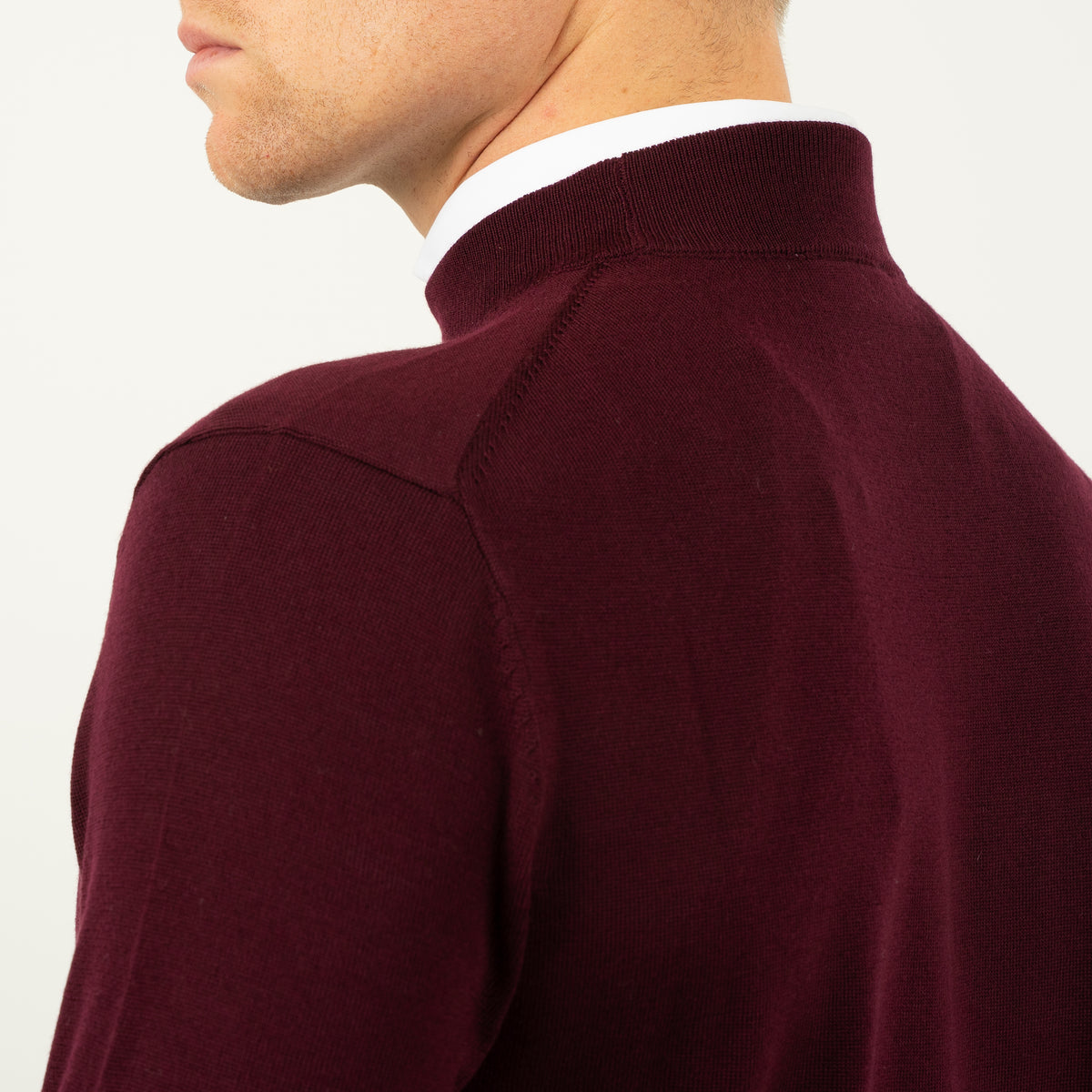 SEVEN DIALS Gebreide Turtleneck Trui Bordeaux Rood | Goy