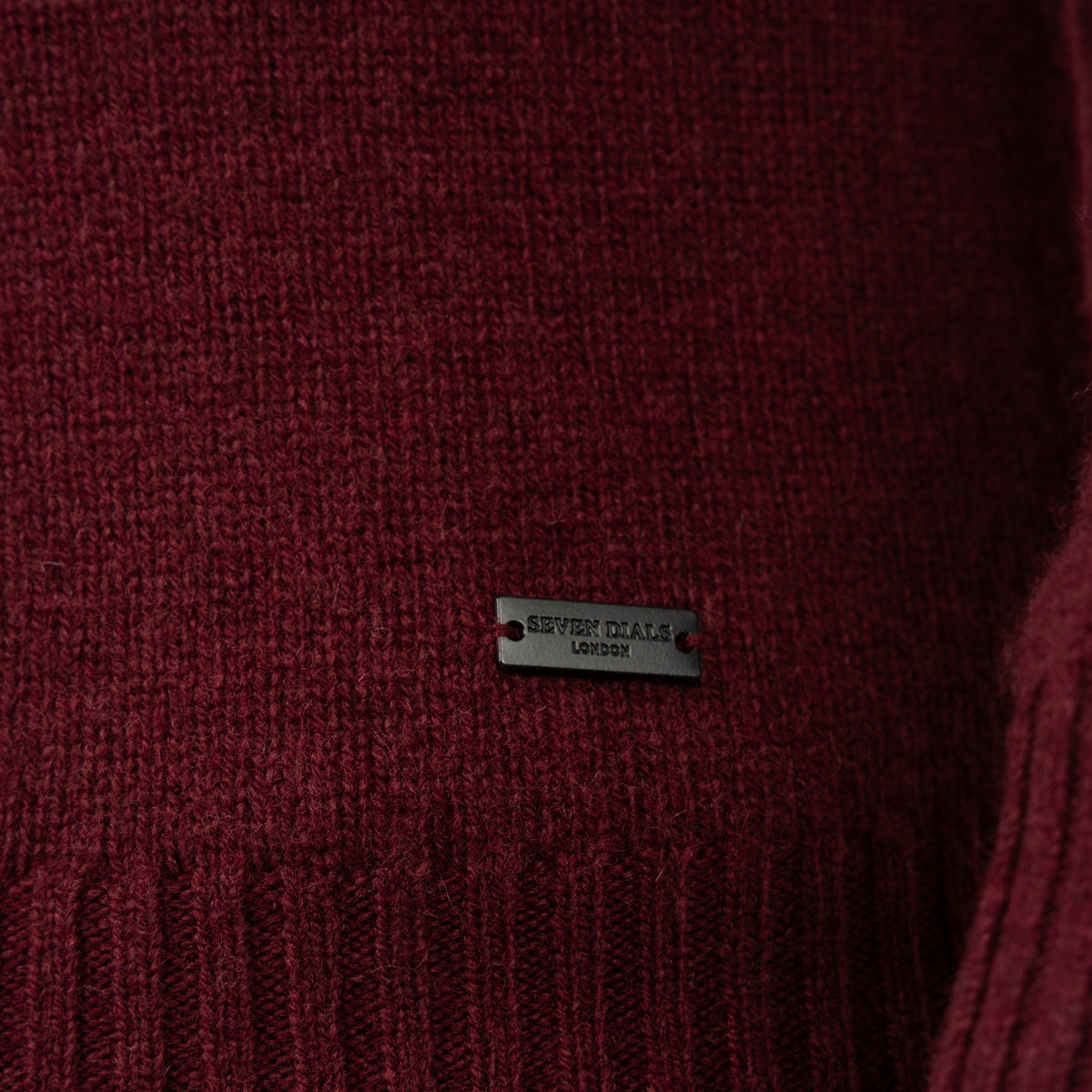 SEVEN DIALS Gebreide Turtleneck Trui Bordeauxrood | Emsley
