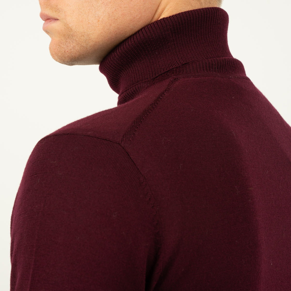 SEVEN DIALS Gebreide Coltrui Bordeauxrood | Shawn