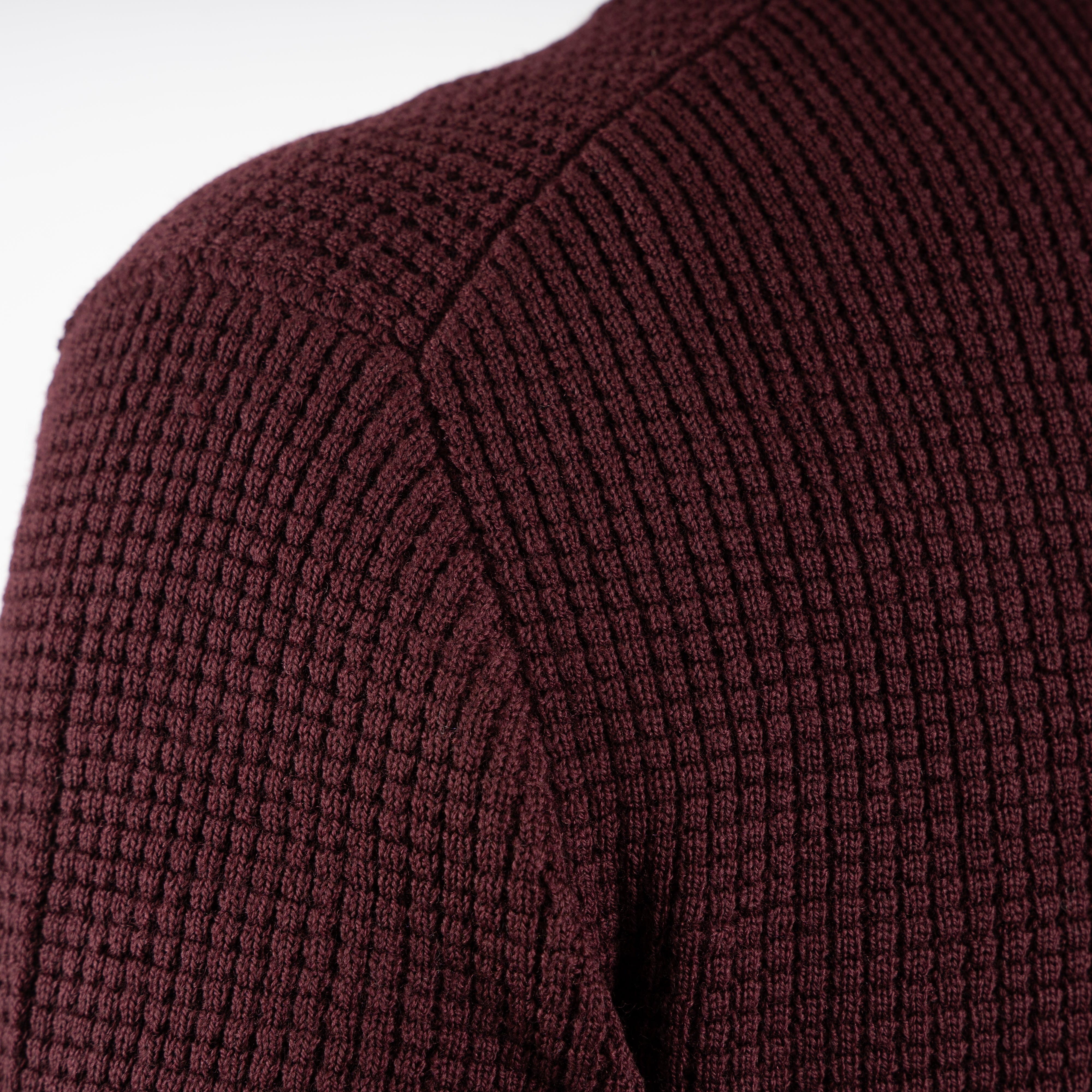 Gran Sasso Gebreide Polotrui Bordeaux Rood | Extrafine Merino