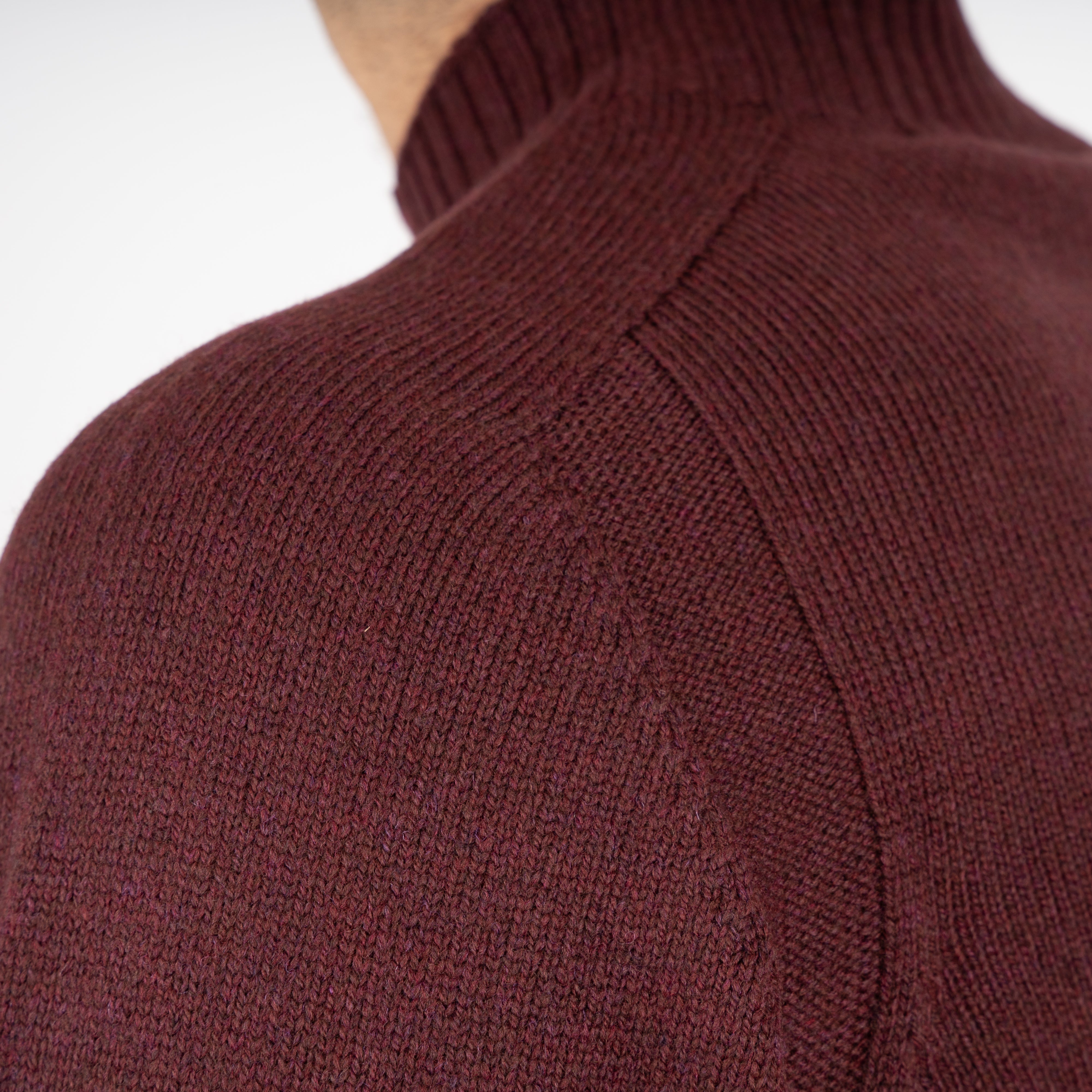 Gran Sasso Gebreide Turtleneck Trui Bordeaux Rood | Super Geelong