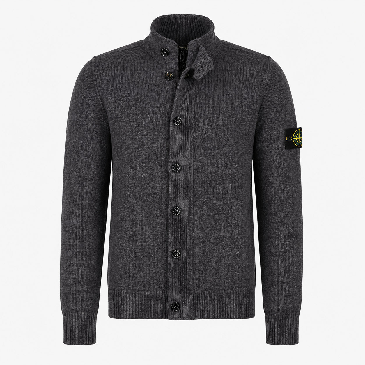 Stone Island Gebreid Vest Grijs | Lambswool