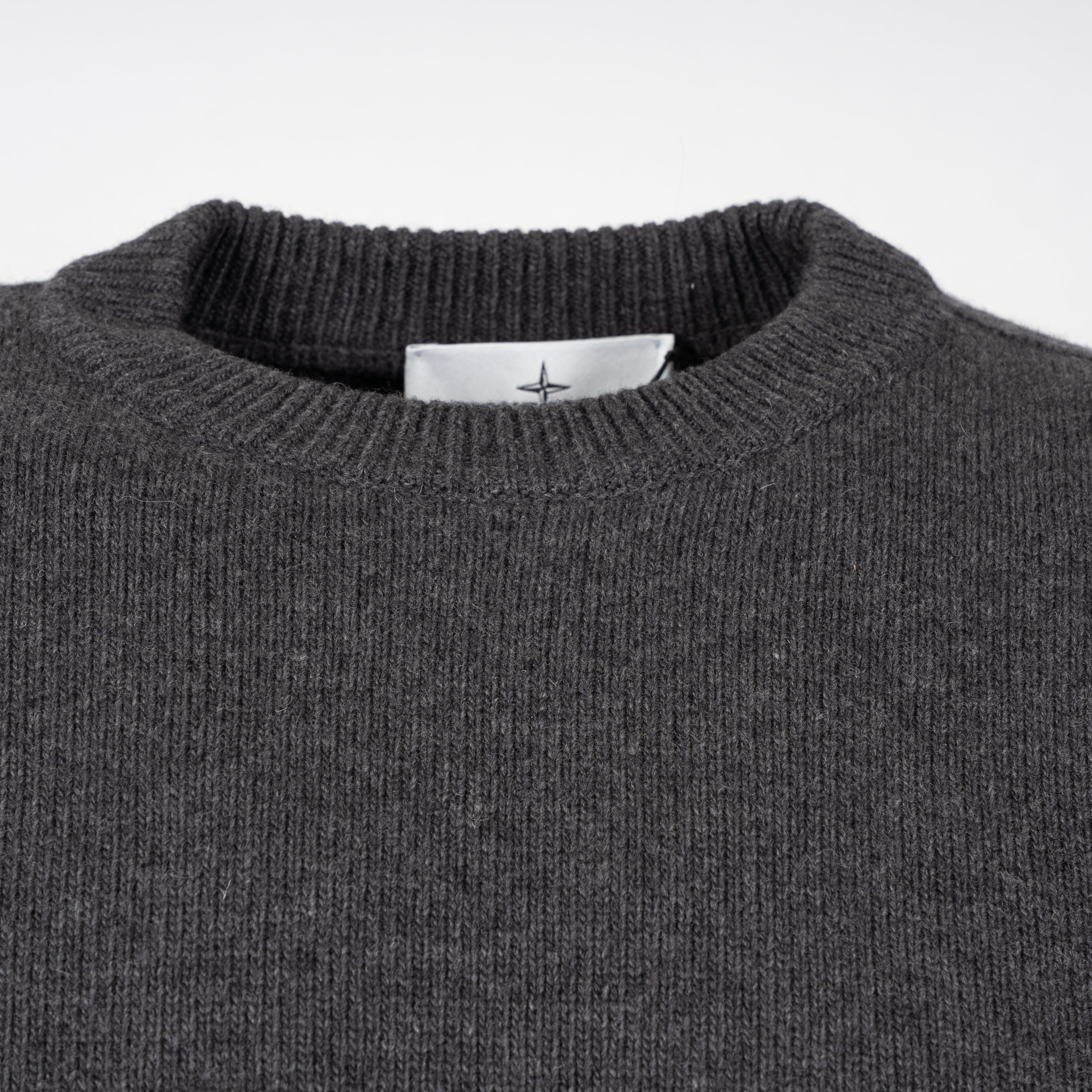 Stone Island Gebreide Trui Donkergrijs | Lambswool