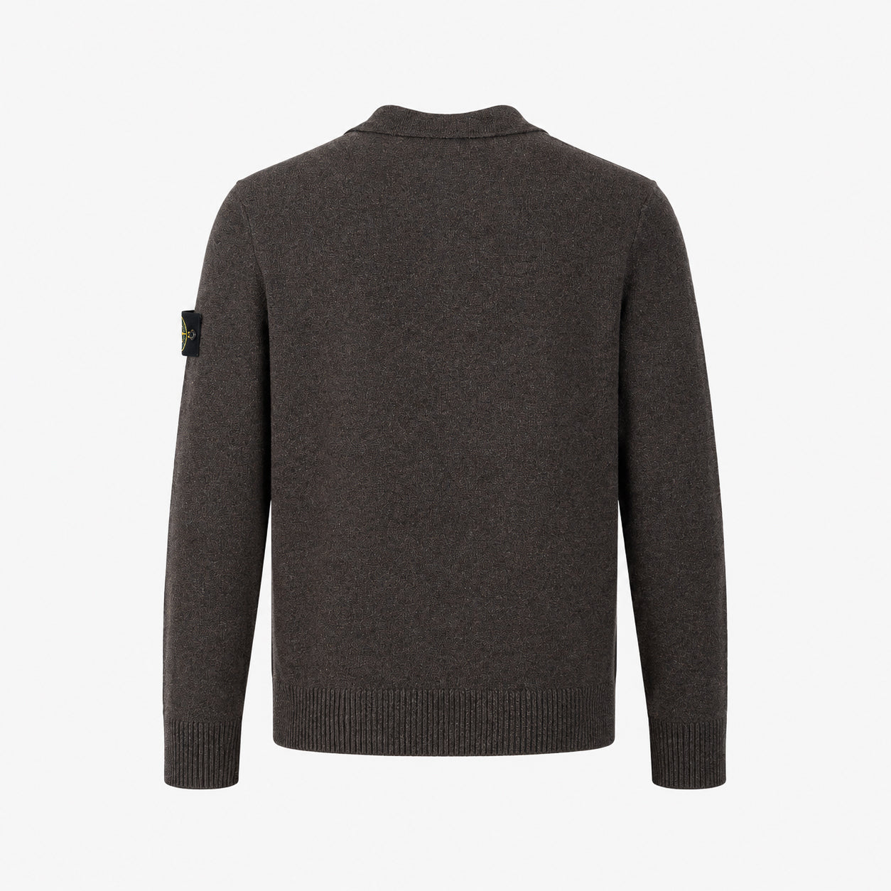Stone Island Gebreide Trui met Polokraag Bruin | Light RWS Geelong Wool