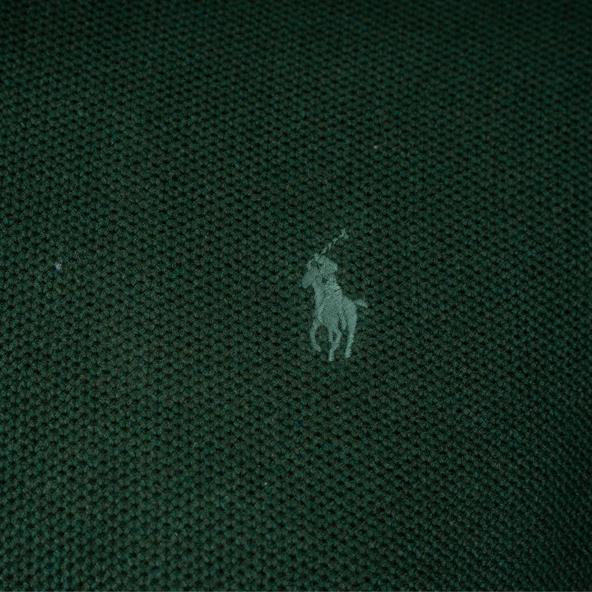 Ralph Lauren Gebreide Trui met Rits Donkergroen | Mesh-Knit Cotton