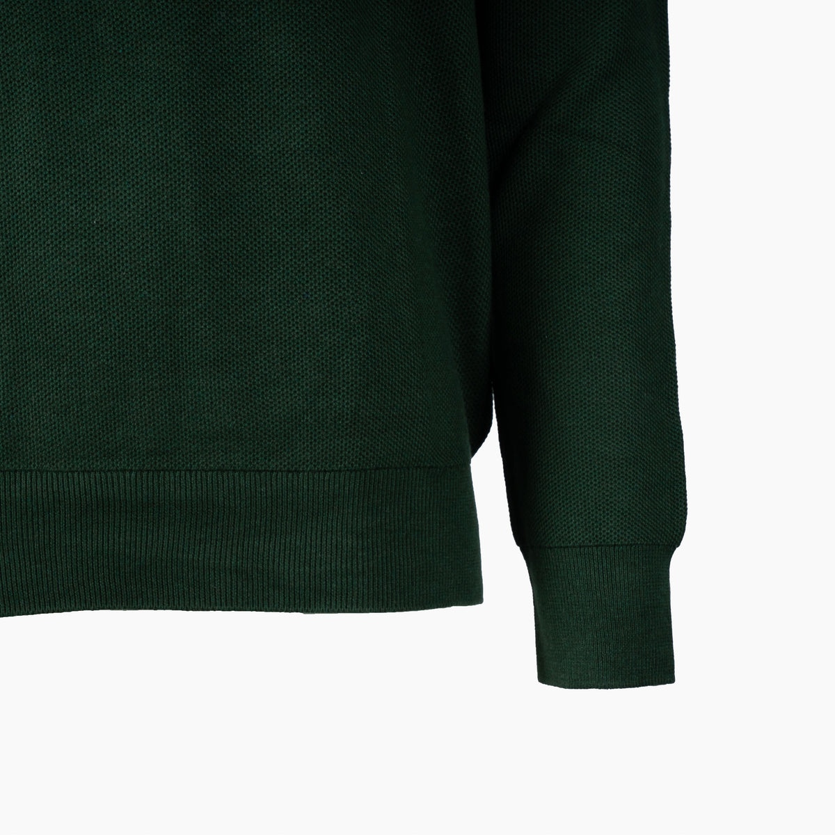 Ralph Lauren Gebreide Trui met Rits Donkergroen | Mesh-Knit Cotton