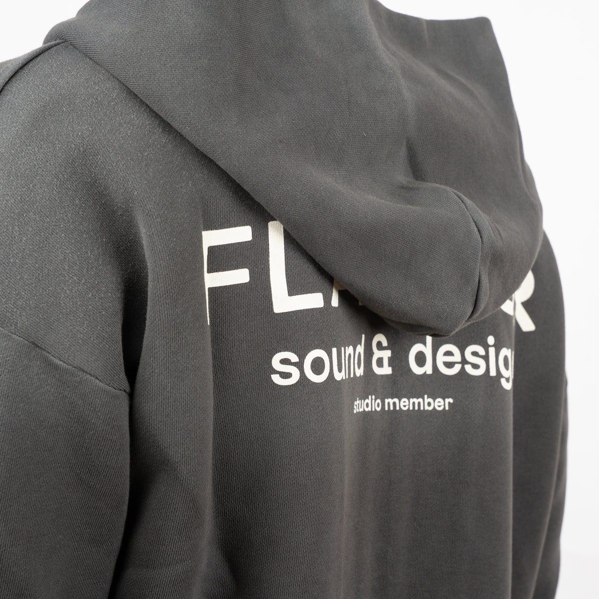 Flaneur Vest Backprint Verwassen Zwart | Sound & Design Studio Member