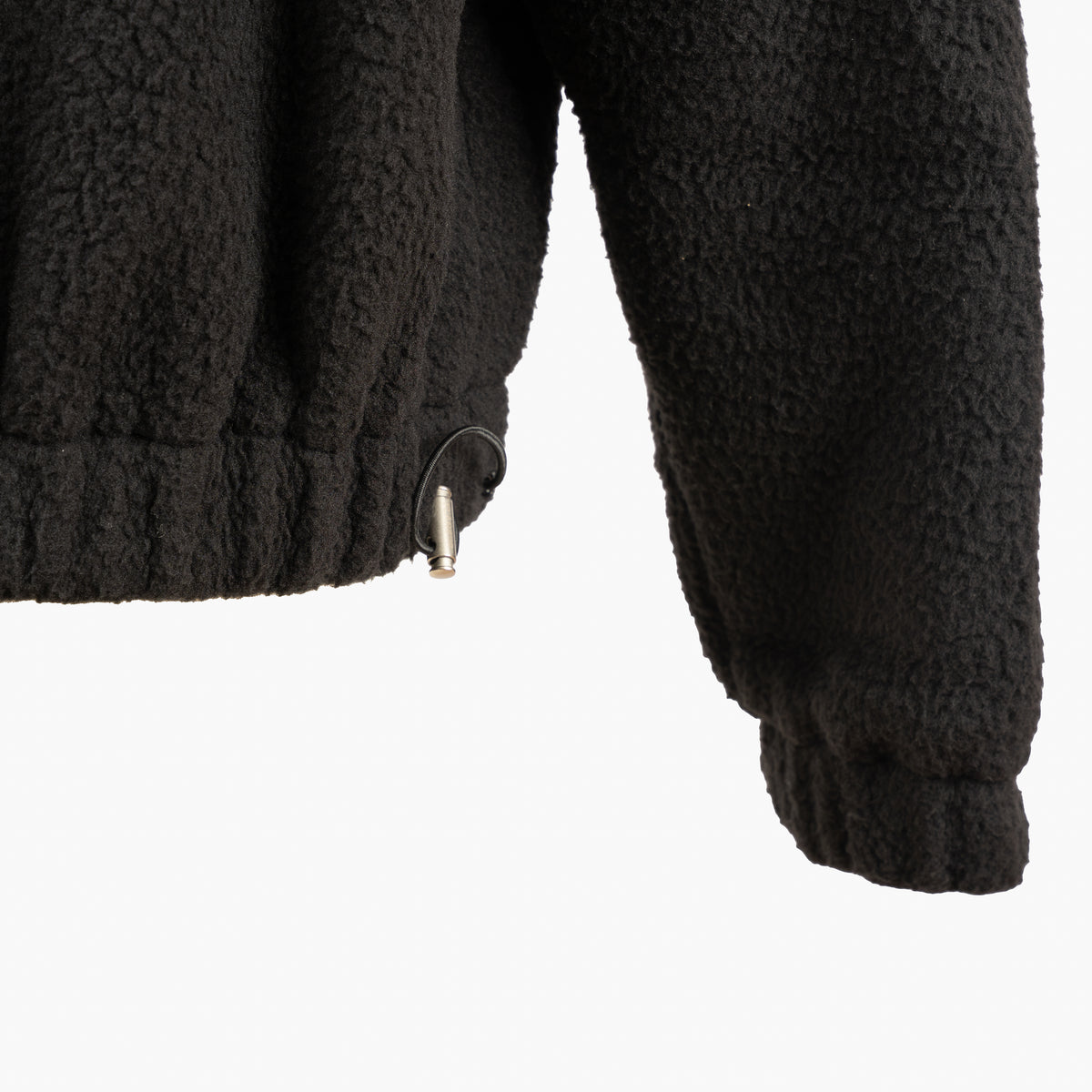 Flaneur Fleece Jack Zwart | Frosted Badge
