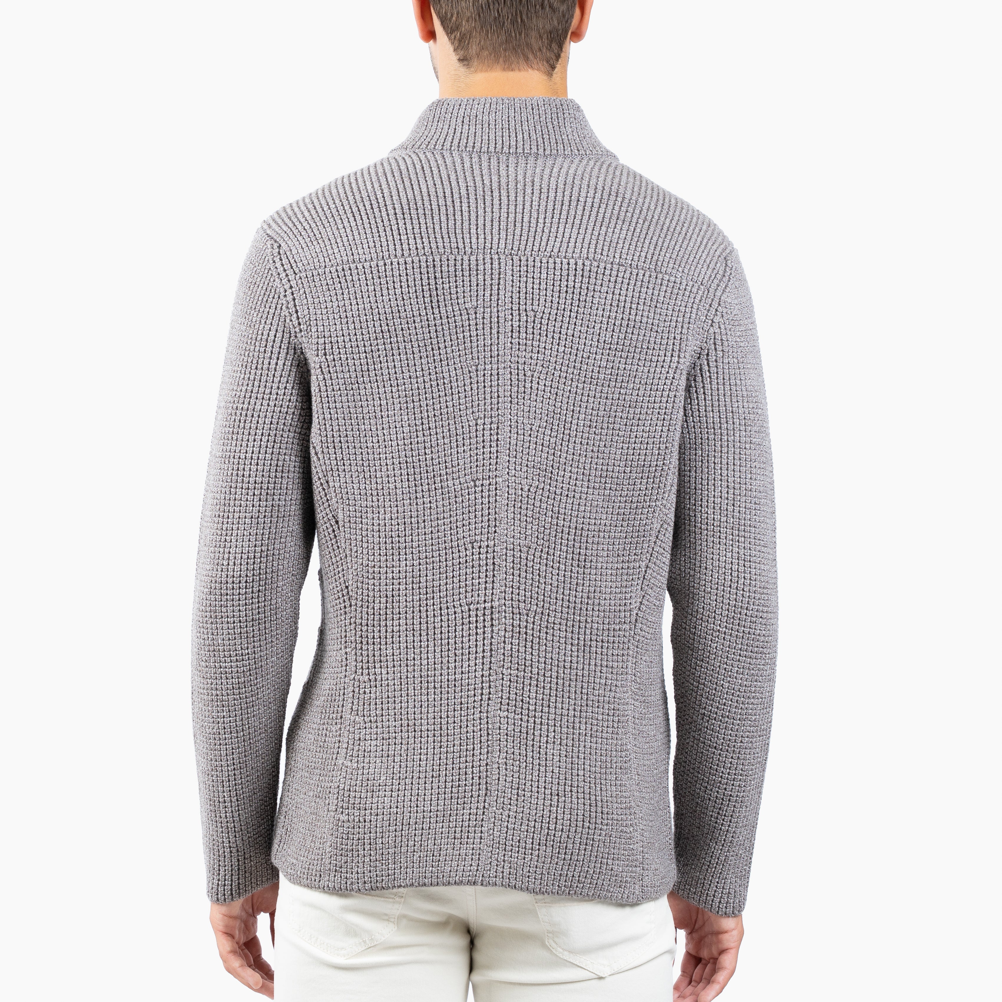 Maurizio Baldassari Gebreid Vest Beige | Brenta Zip