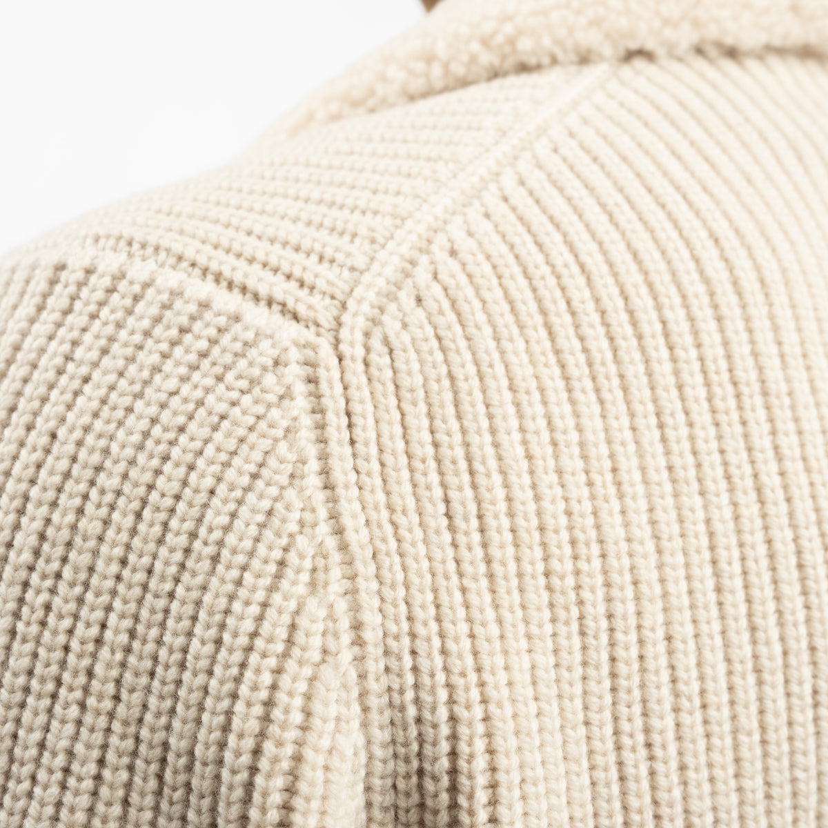 Gran Sasso Vest Beige met Teddy-Kraag | Extrafine Merino
