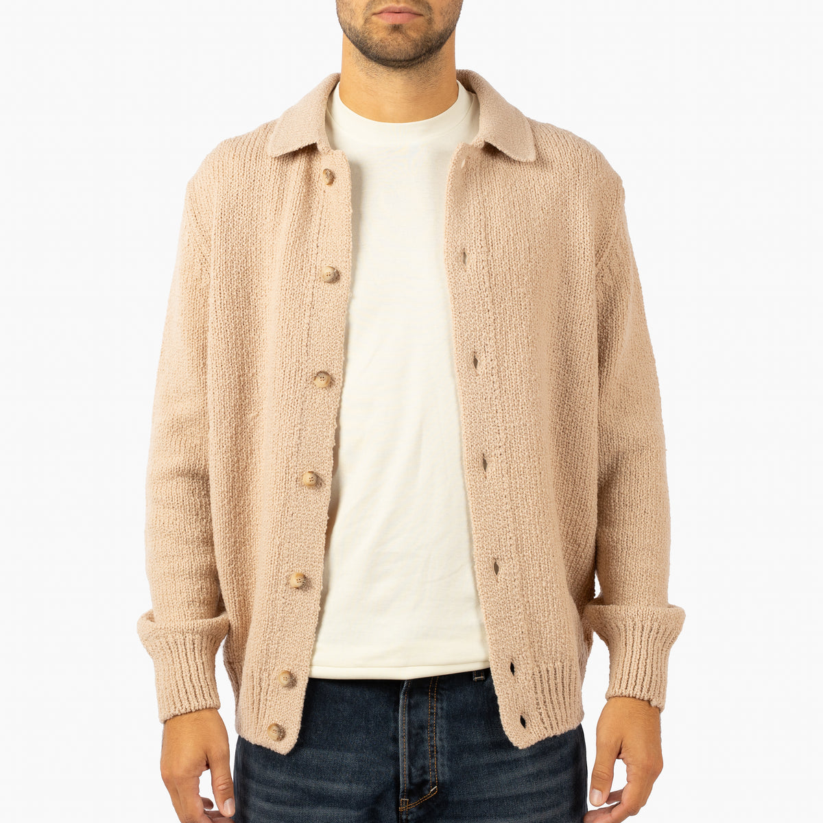 Gran Sasso Gebreid Knoopvest Beige