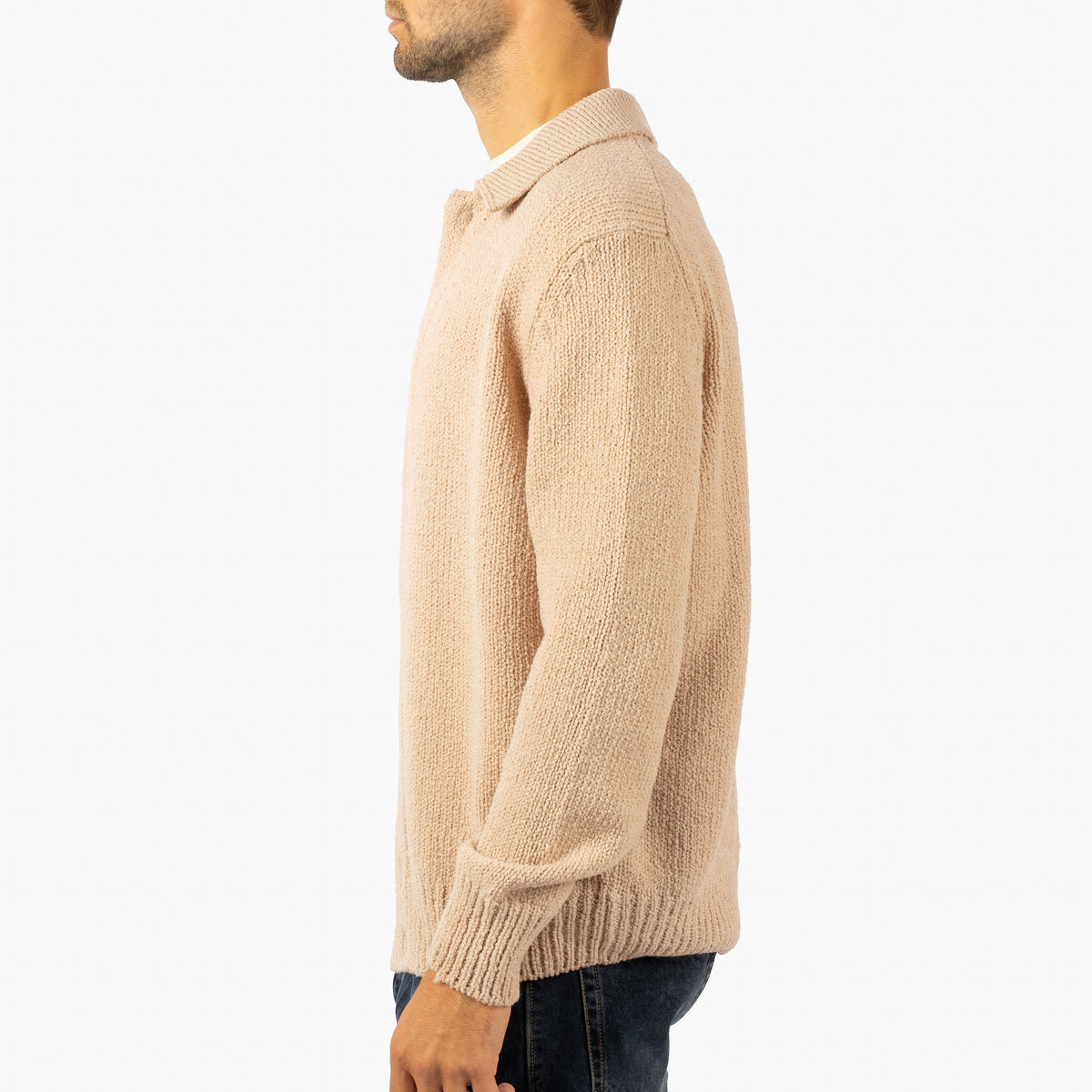 Gran Sasso Gebreid Knoopvest Beige