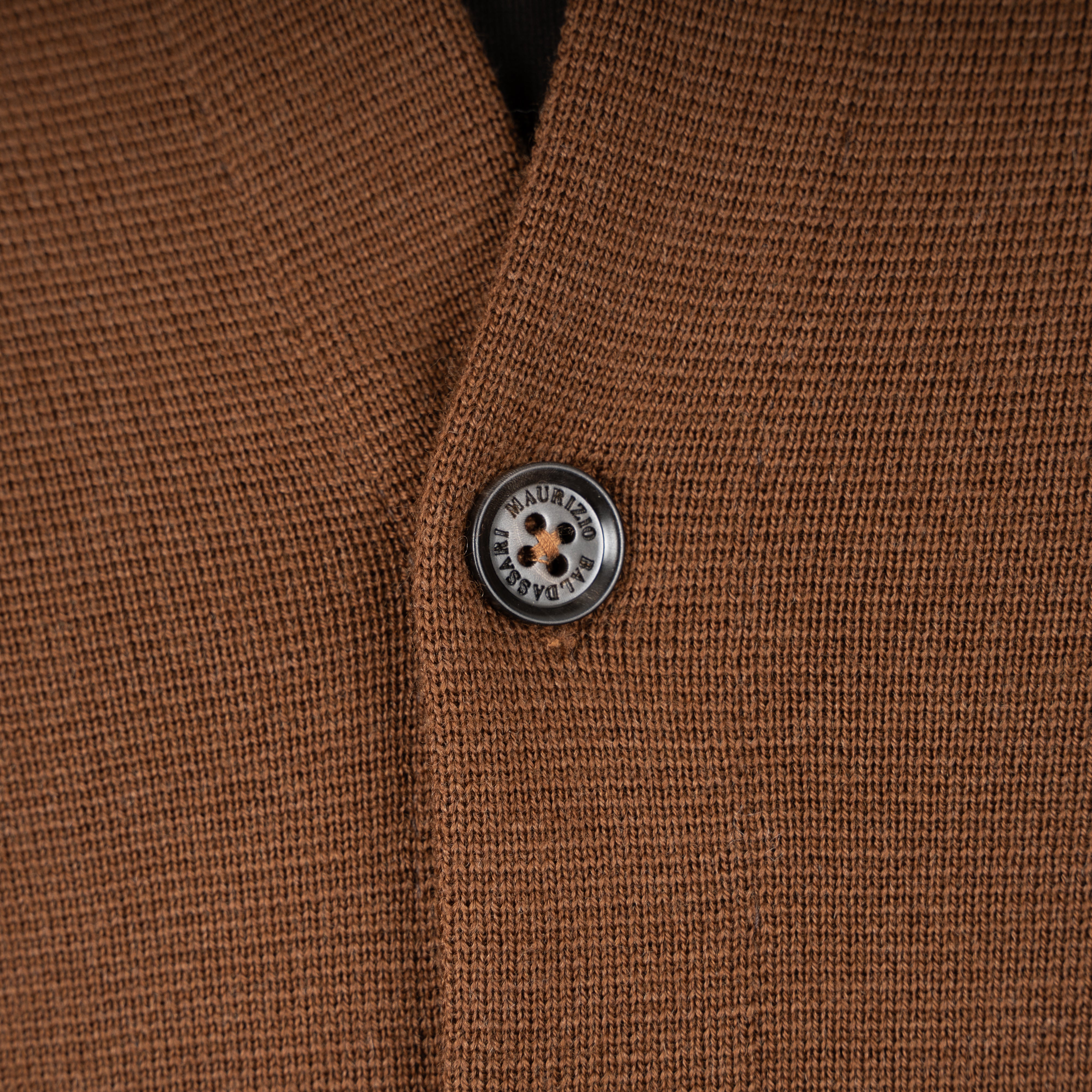 Maurizio Baldassari Gebreid Overshirt Camel | Milano Stitch