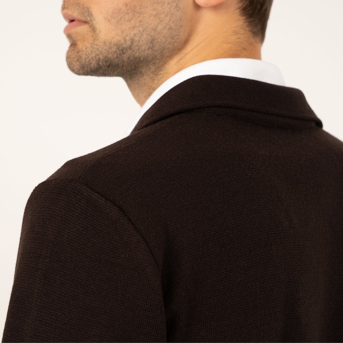 Gran Sasso Gebreid Overshirt Bruin | Sartorial