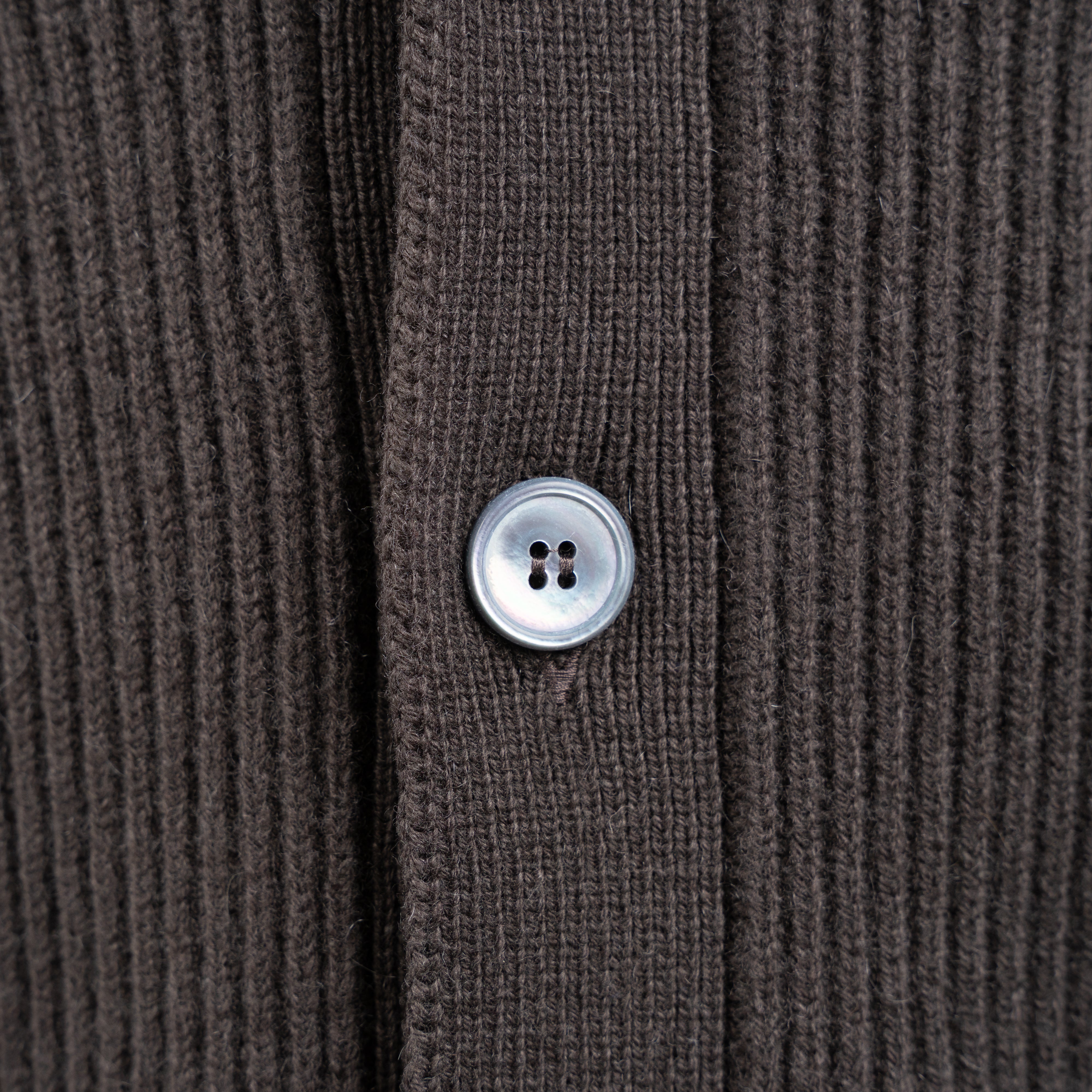Gran Sasso Gebreid Knoopvest Bruin | Cashmere Lana