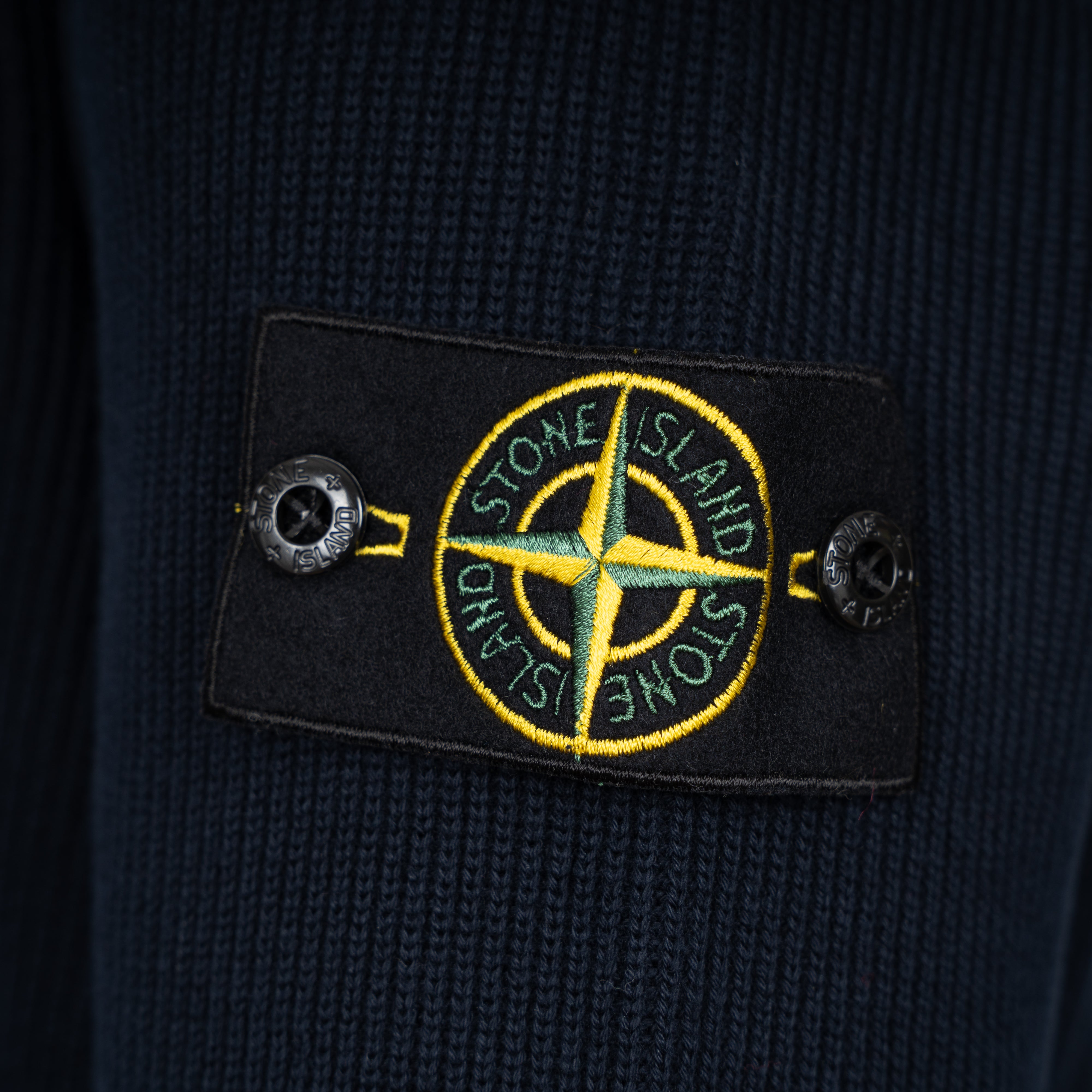 Stone Island Gebreid Vest Donkerblauw | Soft Organic Cotton