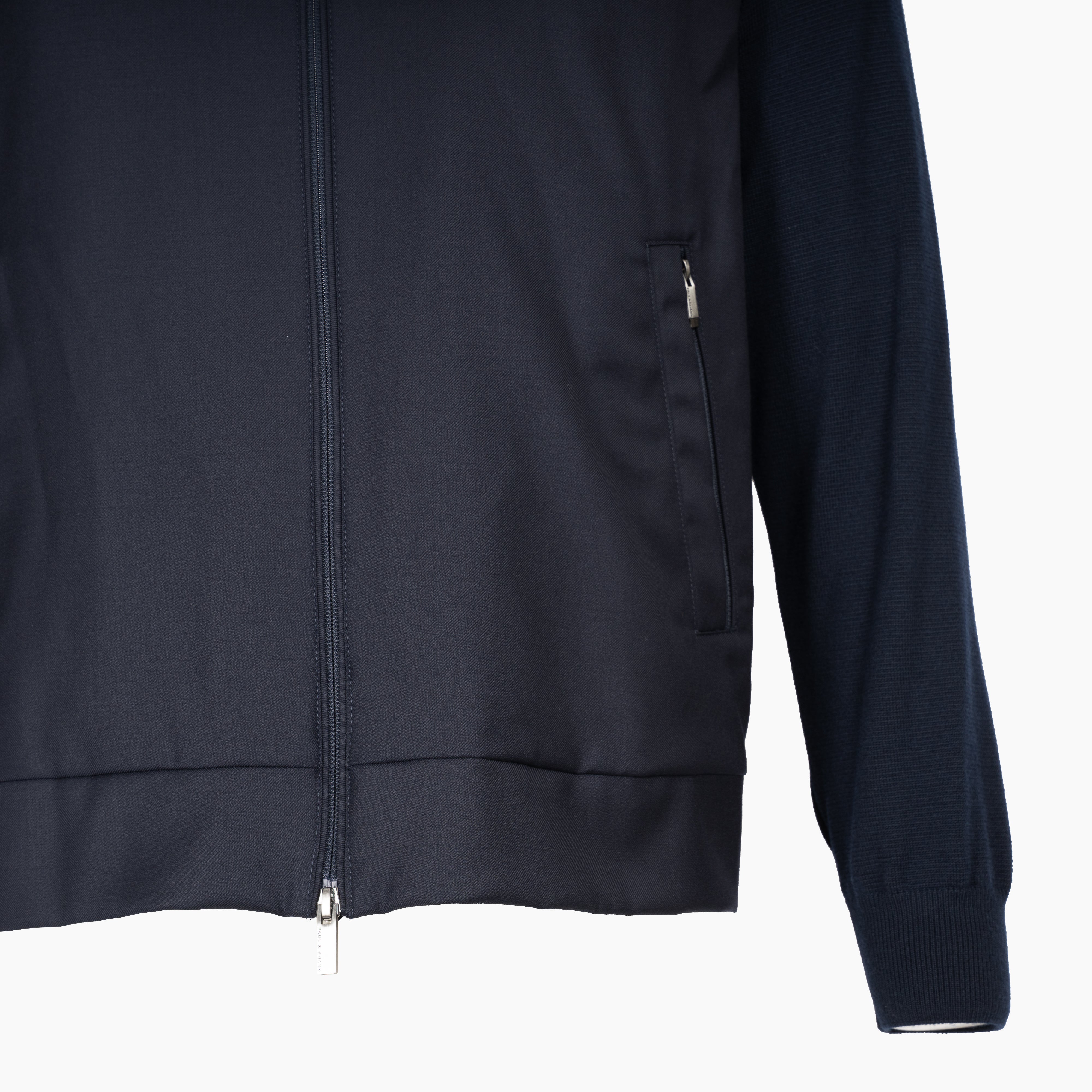Paul & Shark Hybride Vest Blauw | Loro Piana Rain System®