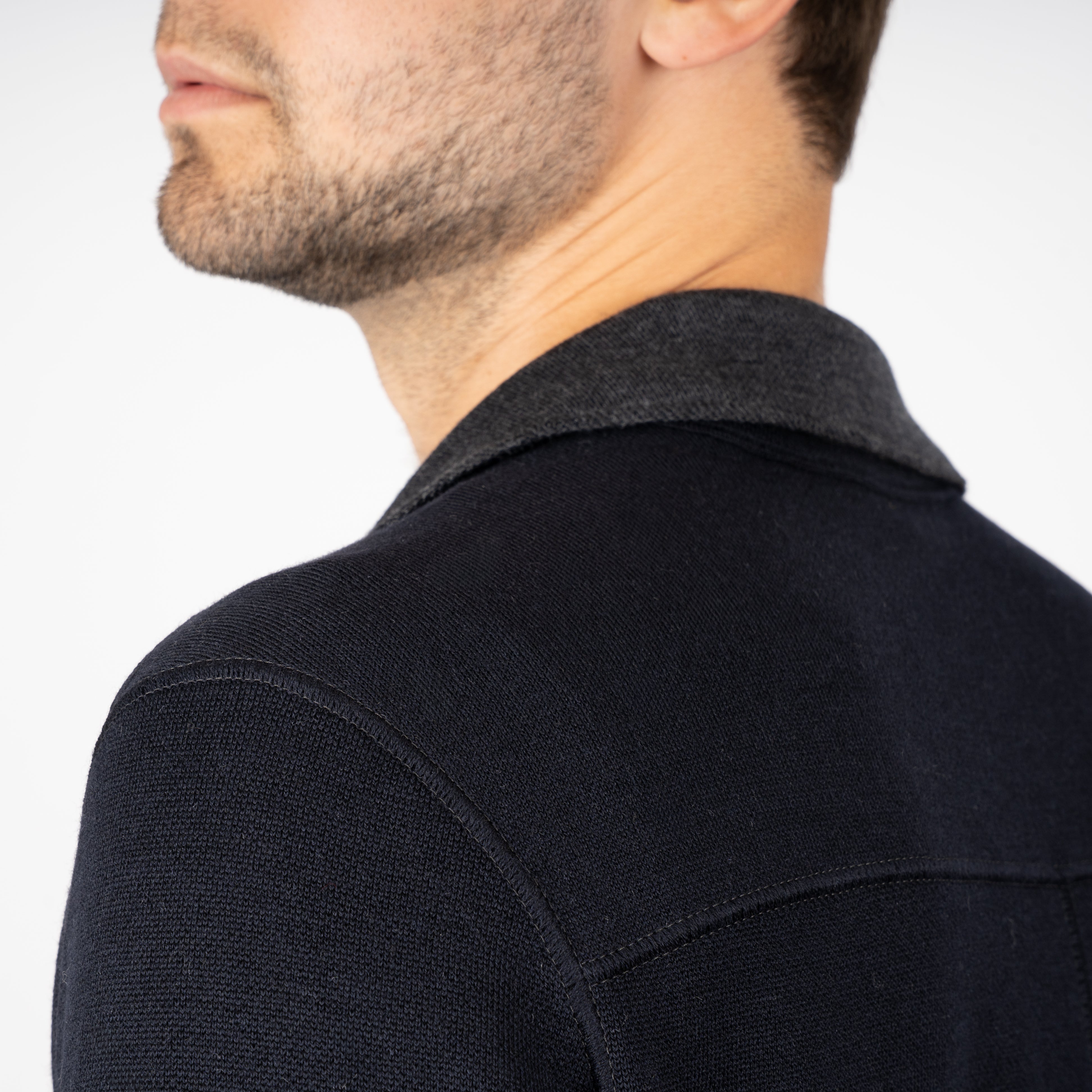 Maurizio Baldassari Gebreid Colbert Blauw | Jamaica Swacket Reversible