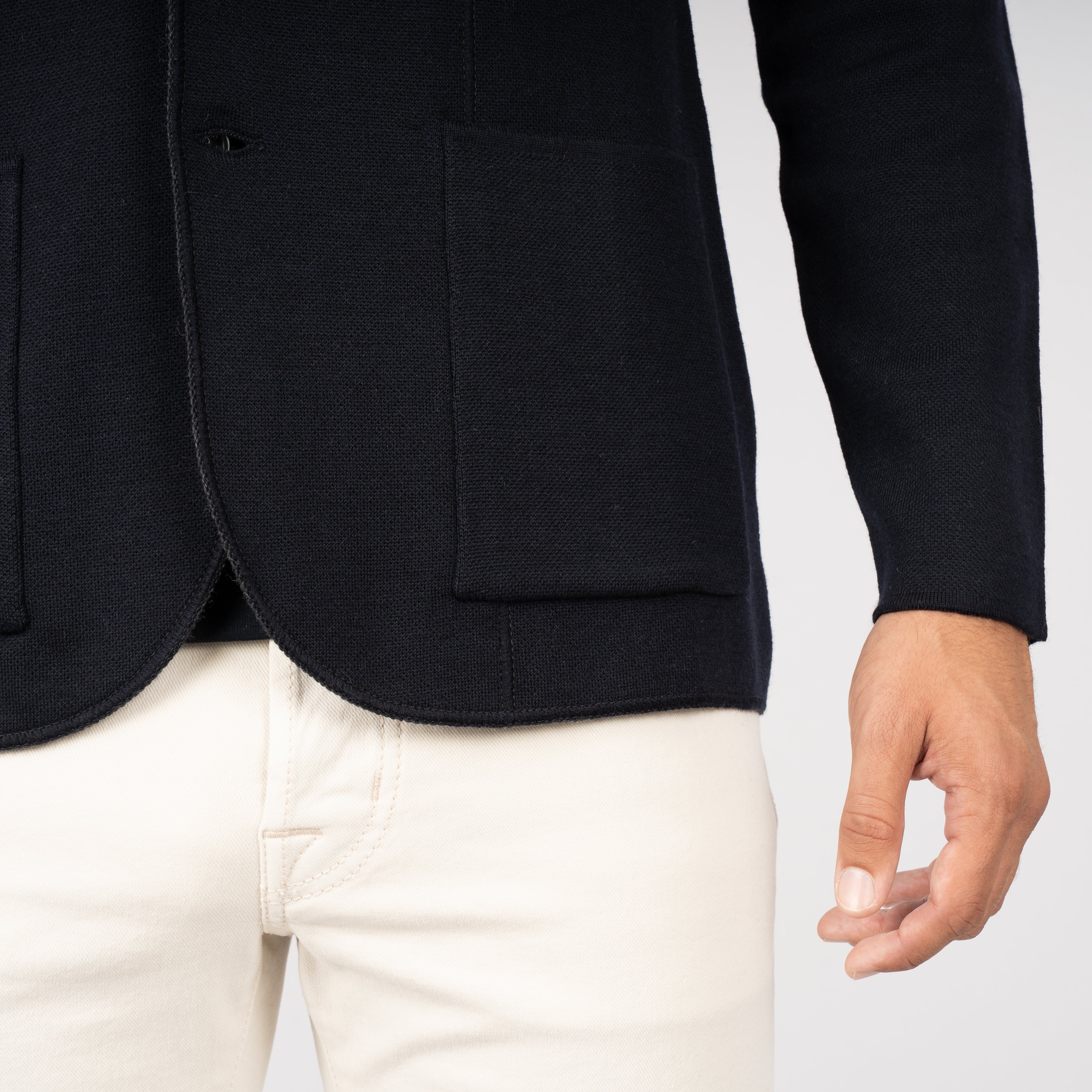 Maurizio Baldassari Gebreid Colbert Blauw | Jamaica Swacket Reversible