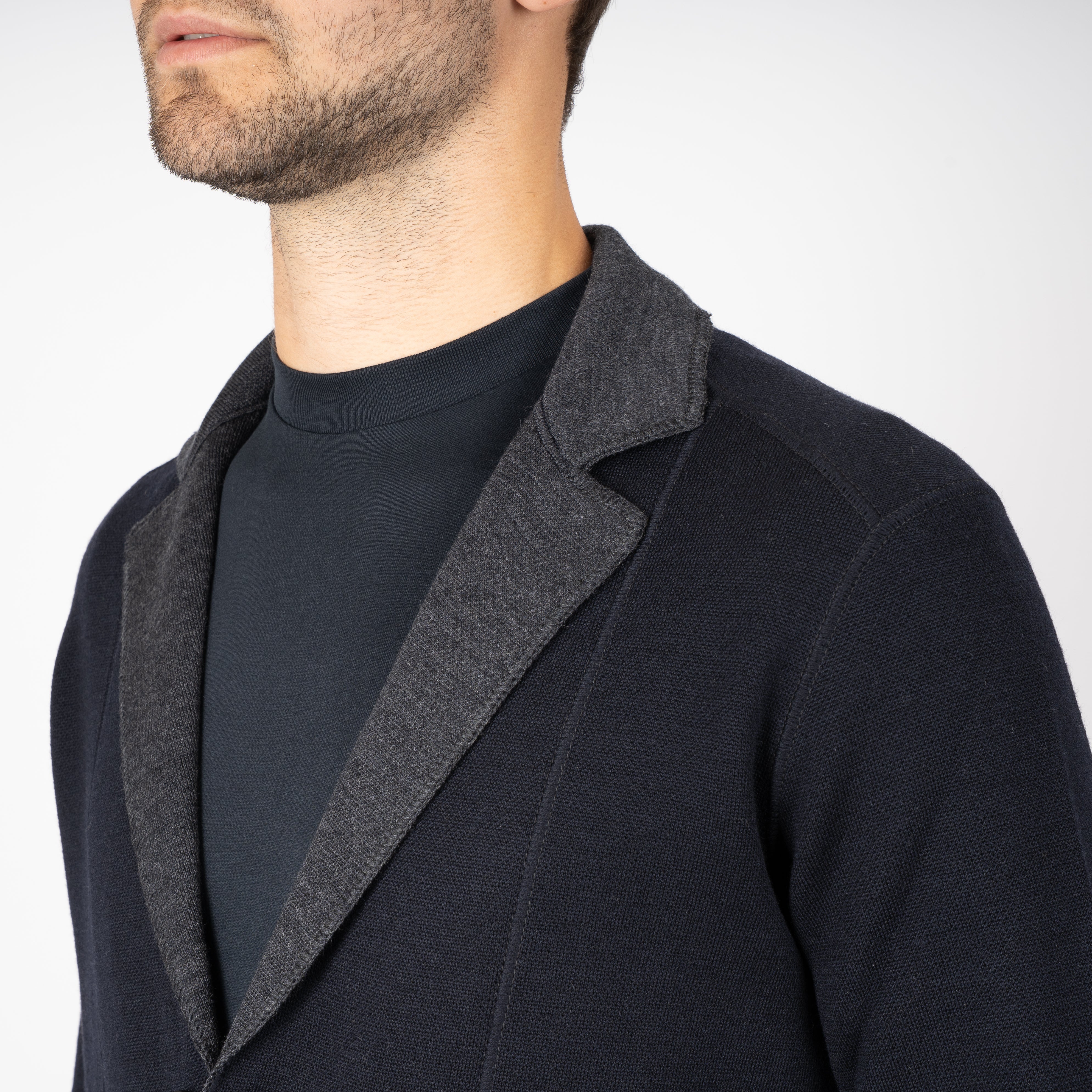 Maurizio Baldassari Gebreid Colbert Blauw | Jamaica Swacket Reversible