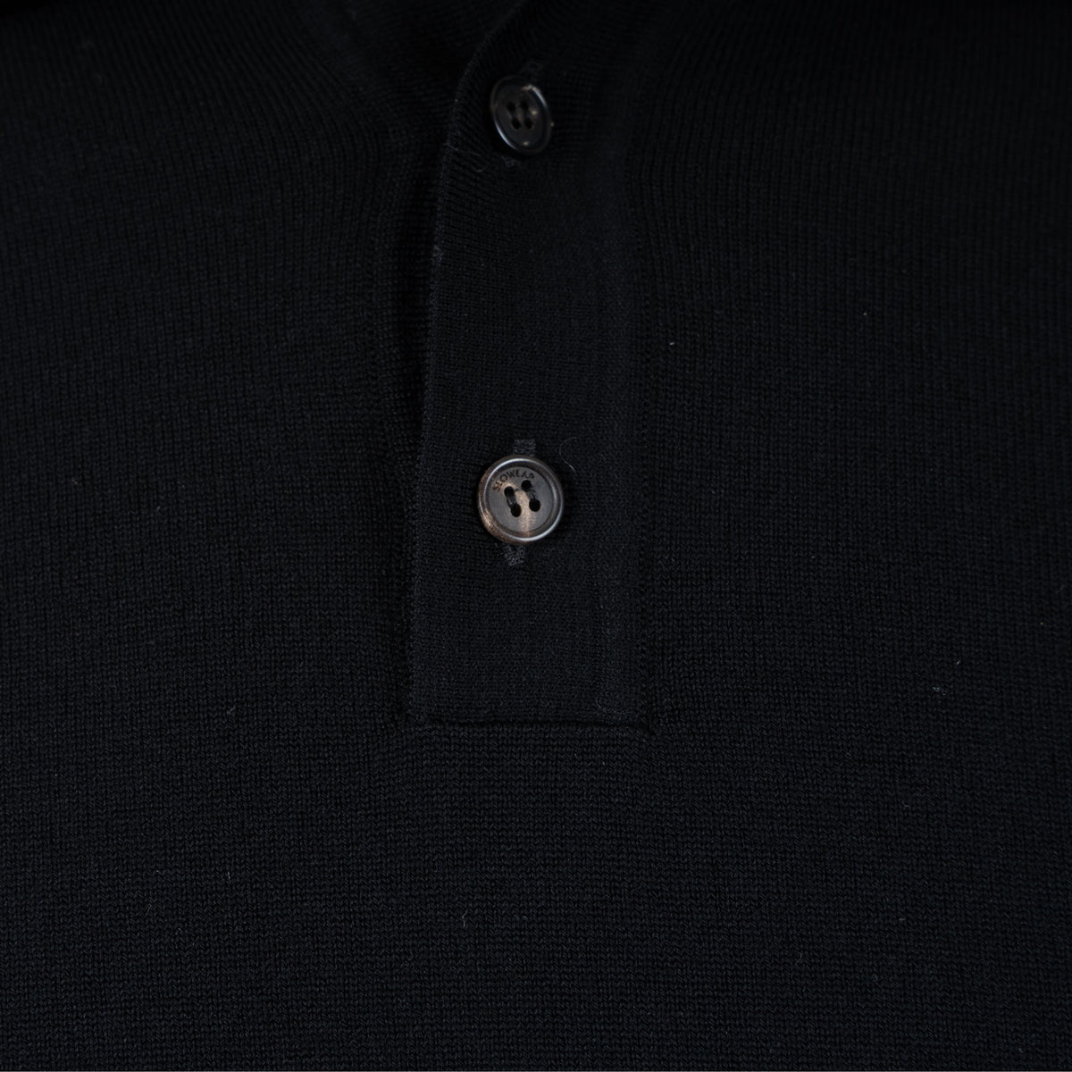 Slowear Gebreide Polo Lange Mouw Zwart | Flexwool