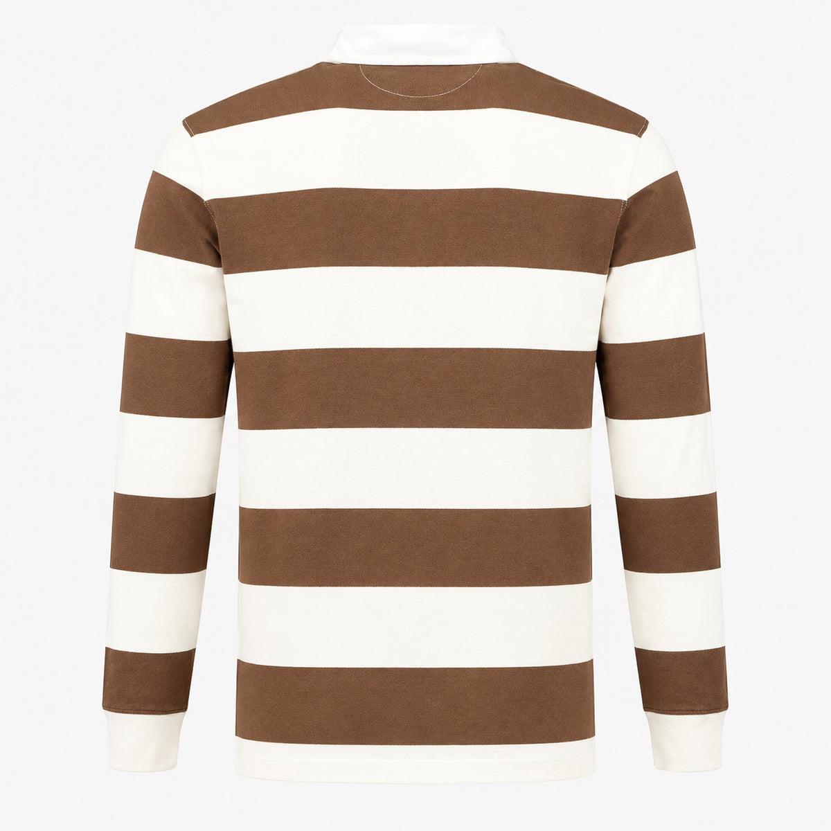 Ralph Lauren Polo Lange Mouw Camel Gestreept | Iconic Rugby Shirt