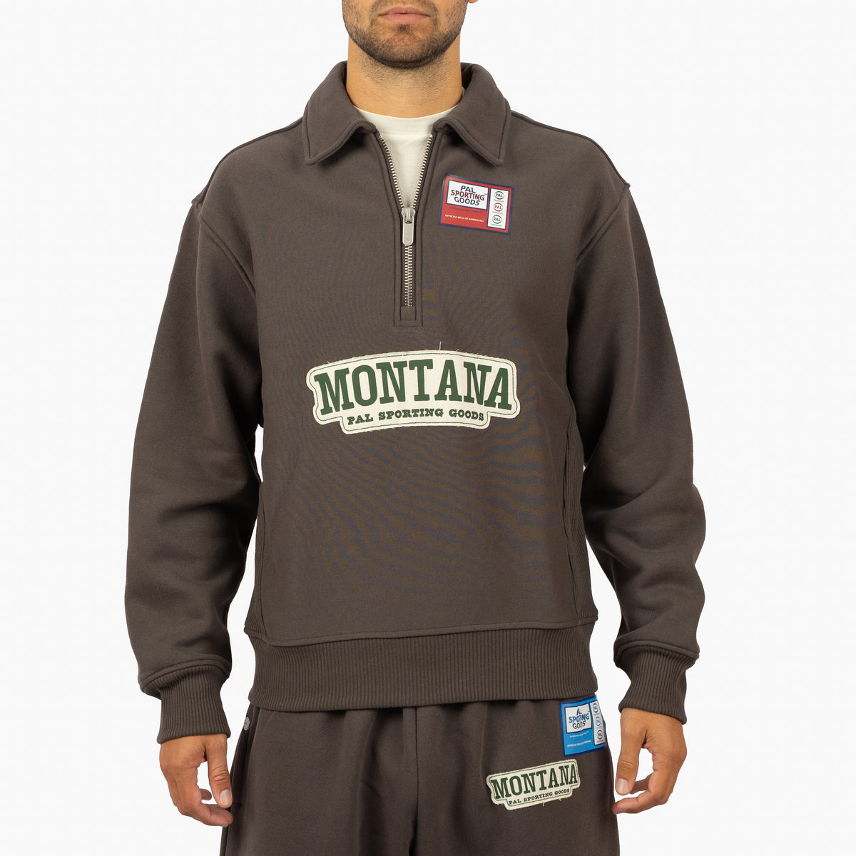 Pal Sporting Goods Sweater met Rits Bruin | Montana Half Zip