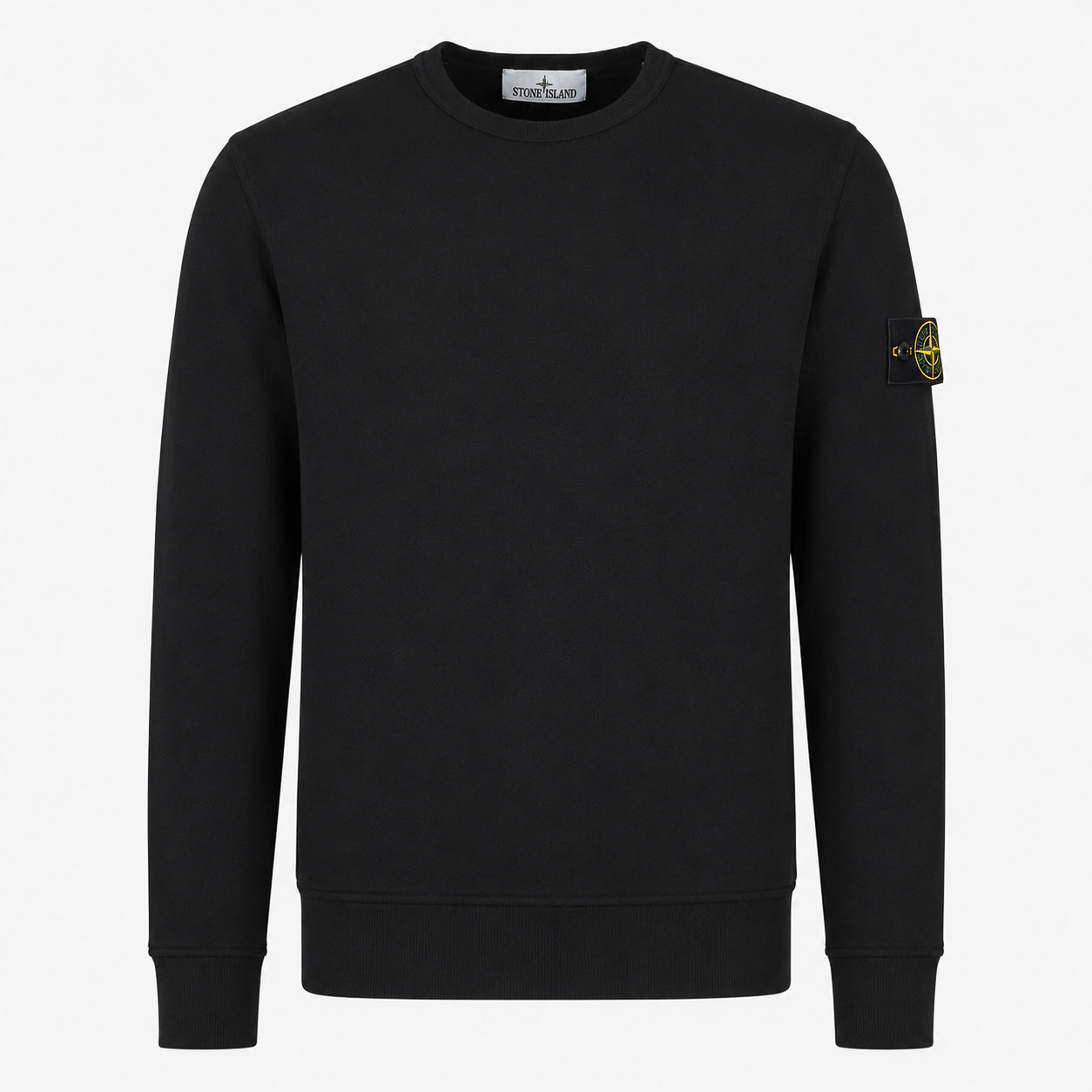 Stone Island Sweater Zwart | Organic Cotton Interlock