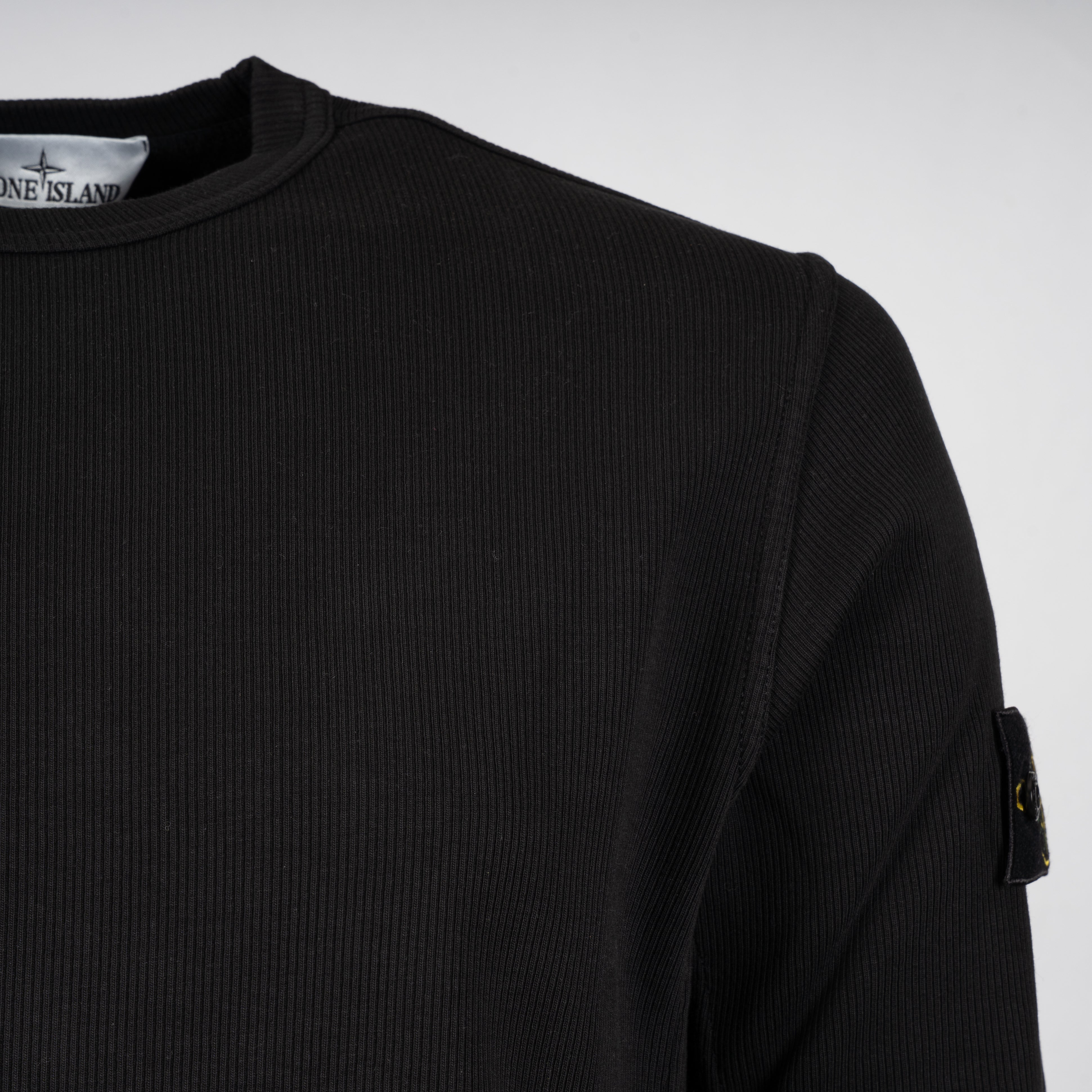 Stone Island Sweater Zwart | Organic Cotton Interlock