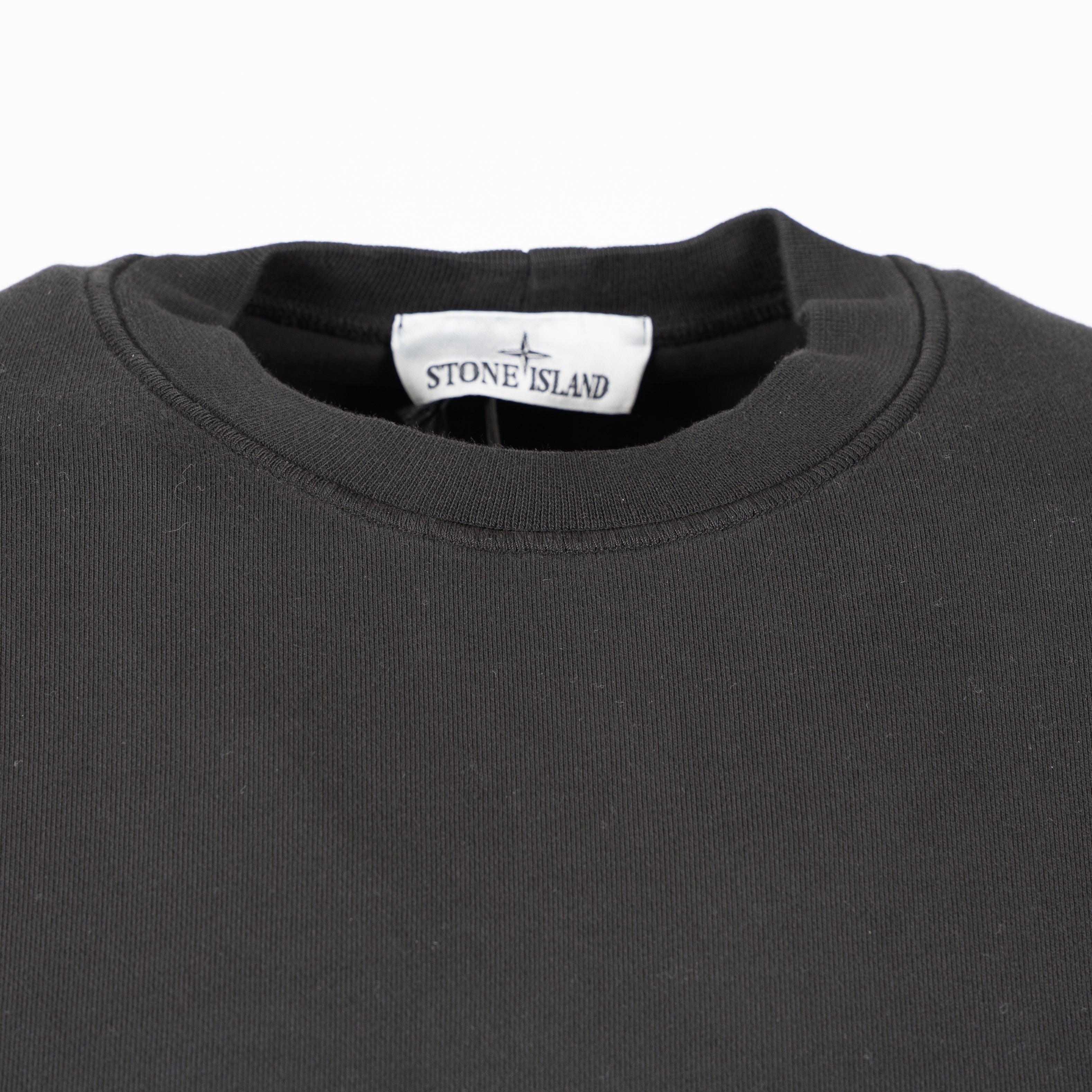 Stone Island Sweater Zwart | Organic Cotton Fleece
