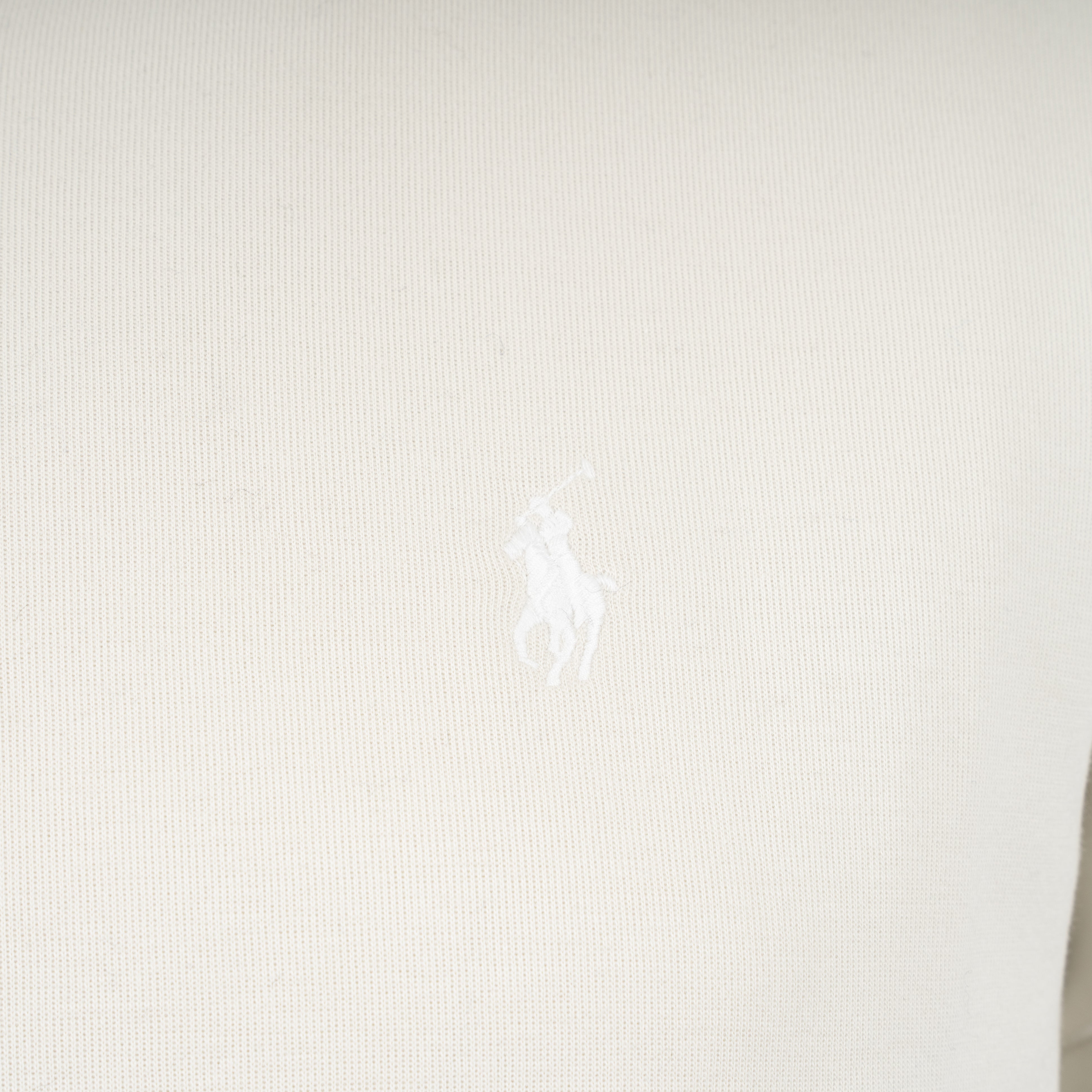 Ralph Lauren Sweater met Rits Off-White | Double-Knit