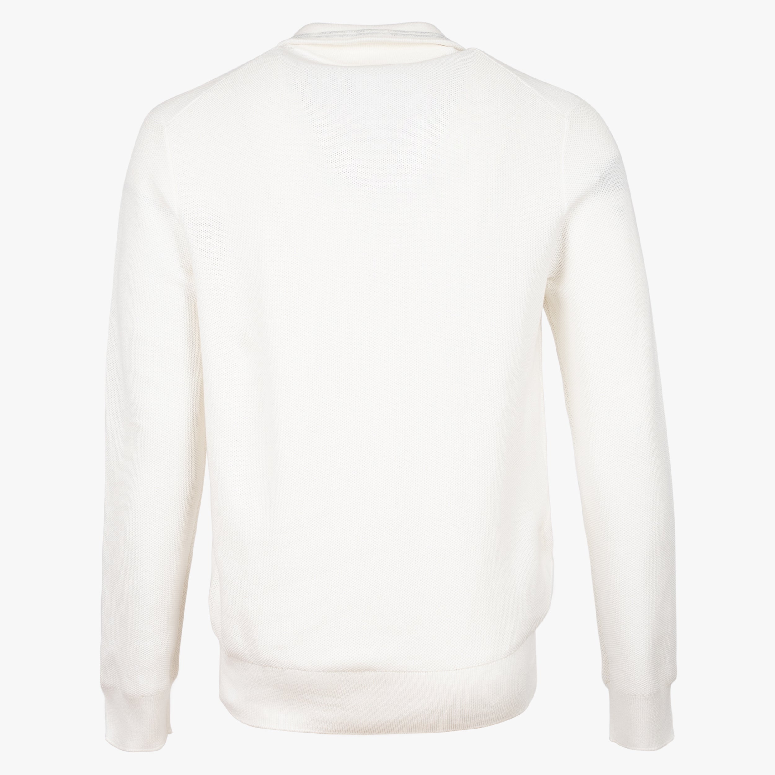 Ralph Lauren Gebreide Trui met Rits Wit | Mesh Cotton