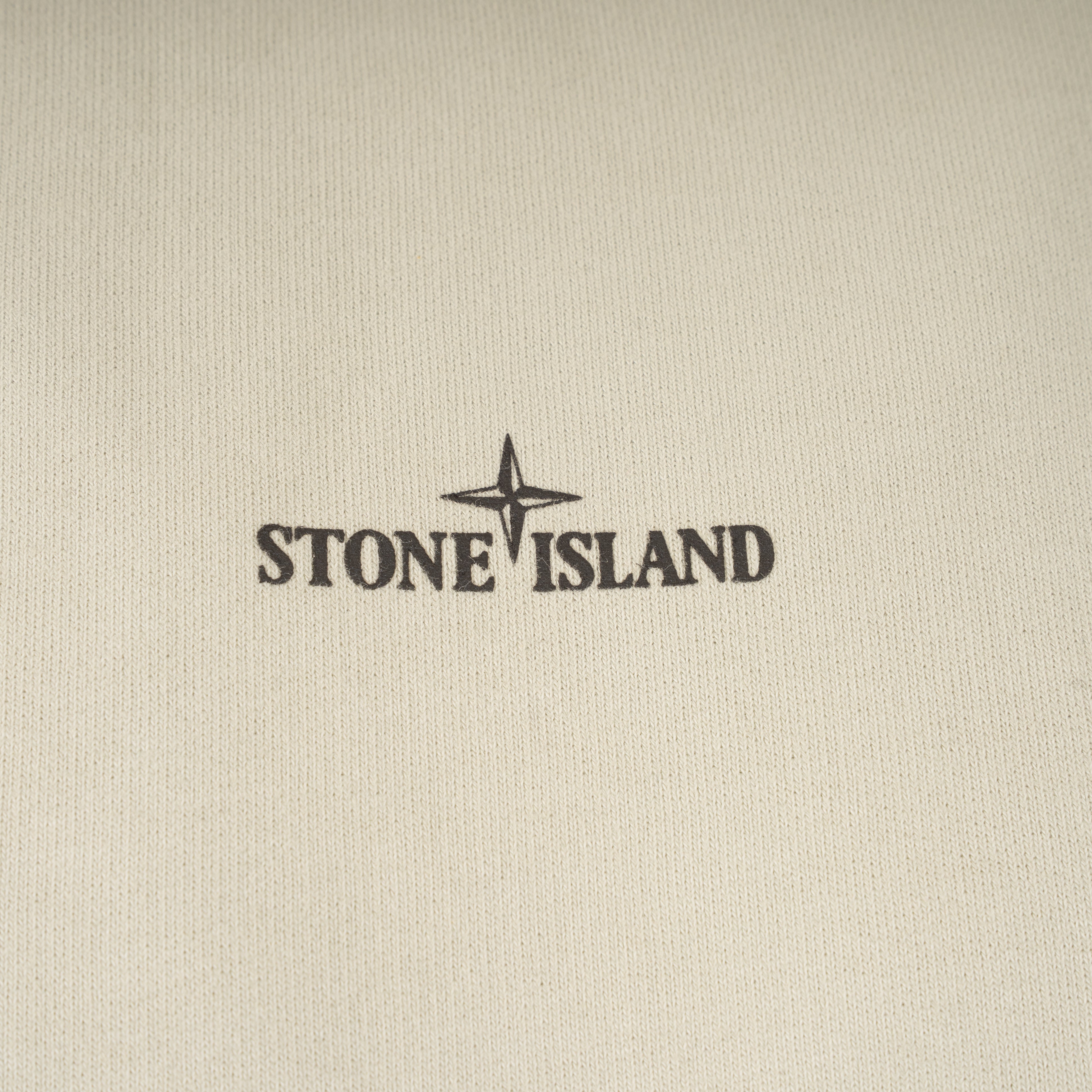 Stone Island Sweater Backprint Beige | Organic Cotton Fleece